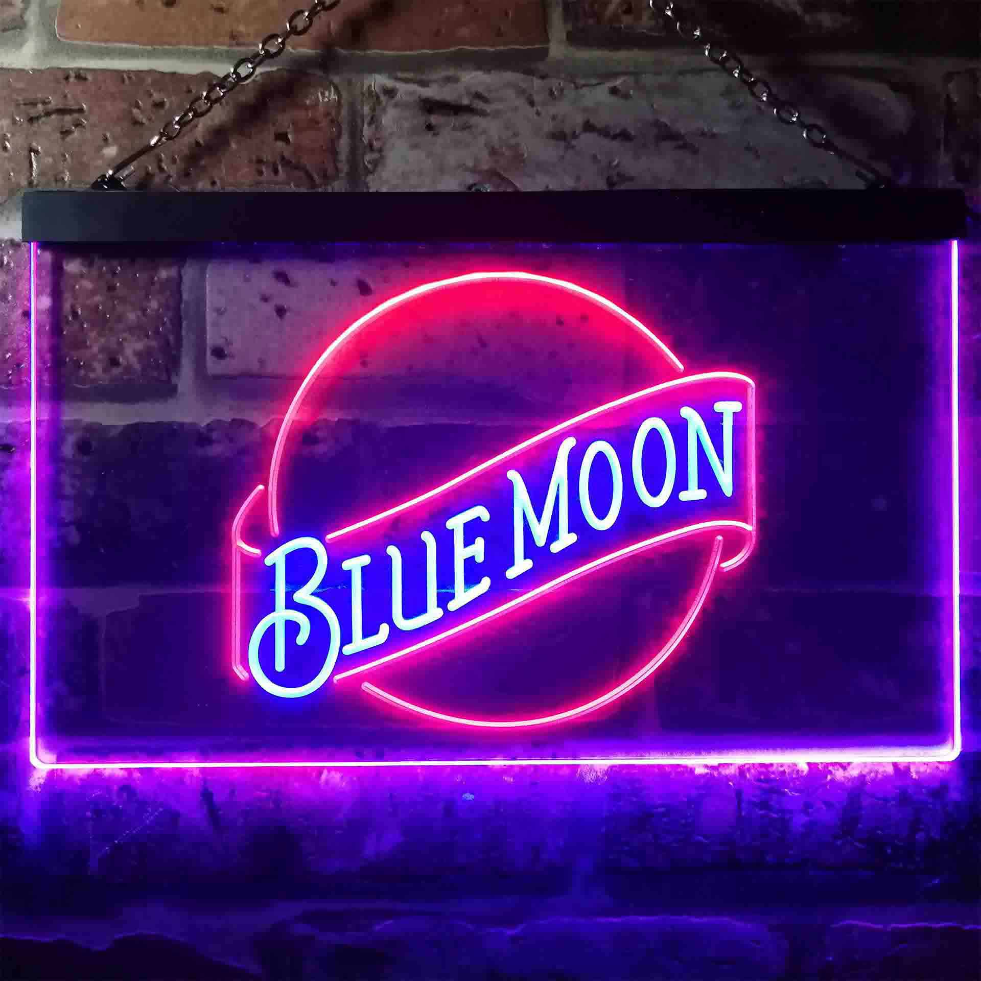 Blue Moon Beer Bar Neon Light LED Sign - Image 3