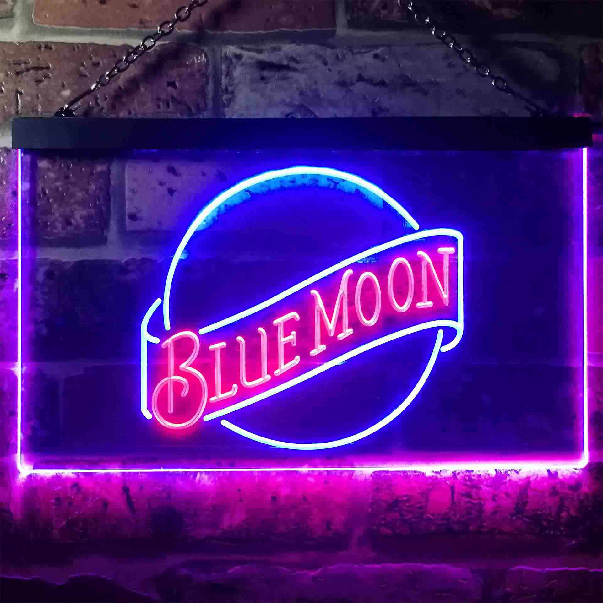 Blue Moon Beer Bar Neon Light LED Sign - Image 8