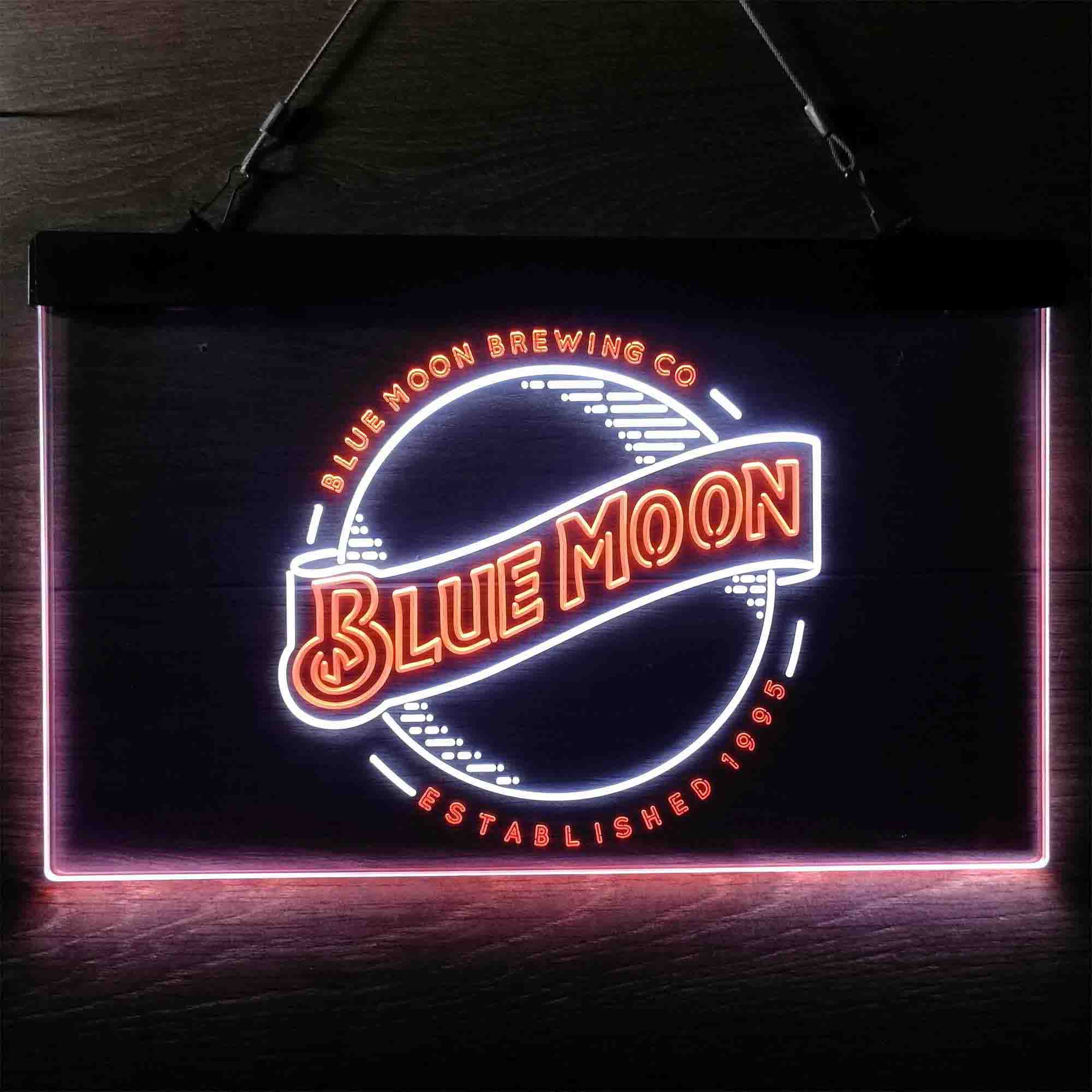 Blue Moon Brewing Company Est 1995 Neon-Like LED Sign - Image 10