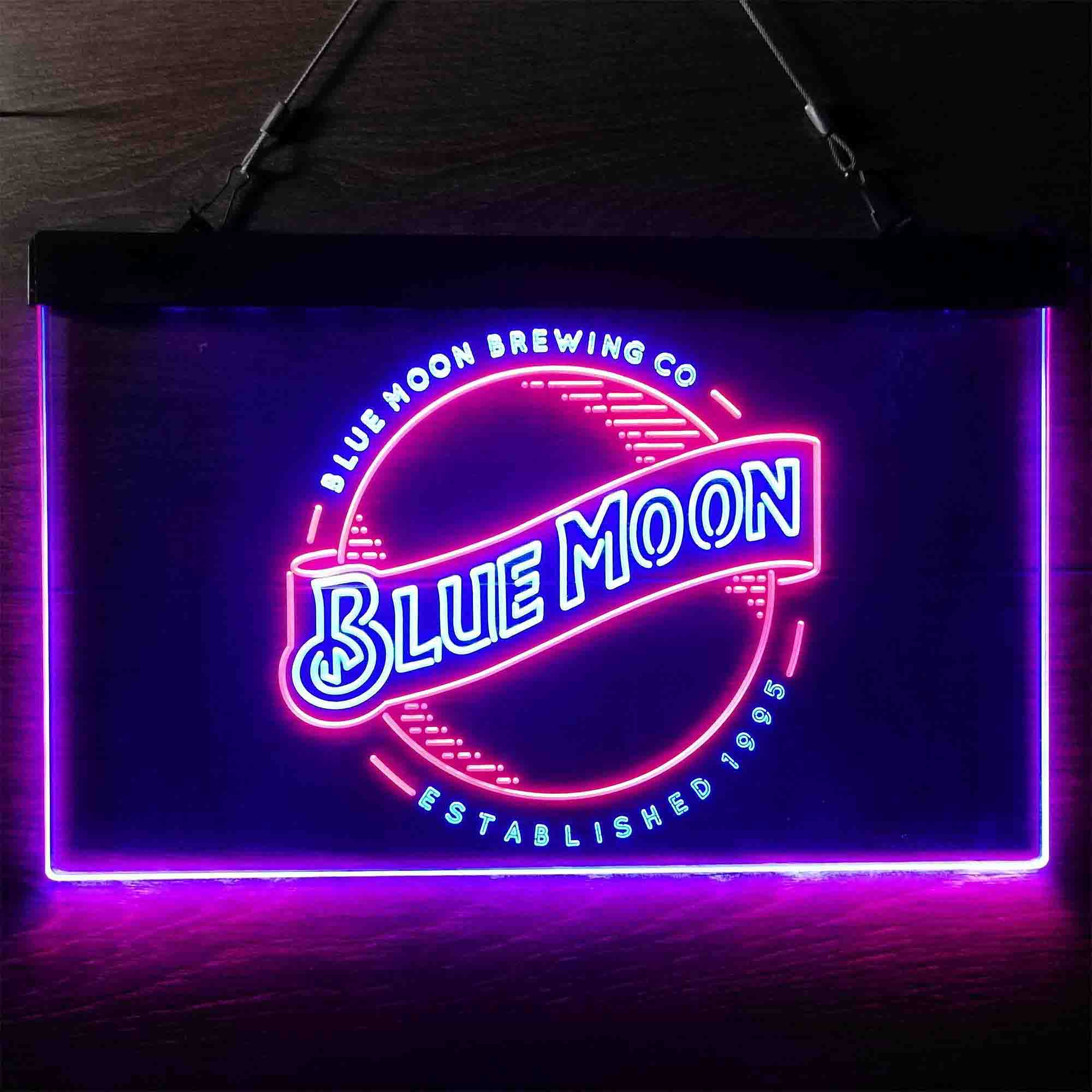 Blue Moon Brewing Company Est 1995 Neon-Like LED Sign - Image 13