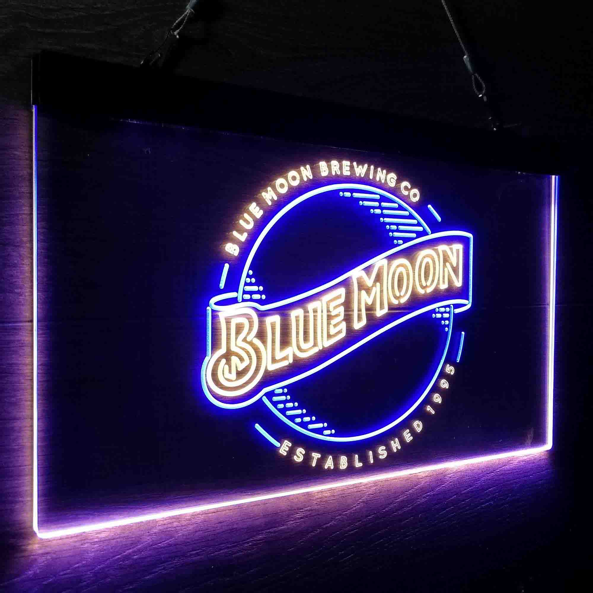 Blue Moon Brewing Company Est 1995 Neon-Like LED Sign - Image 15