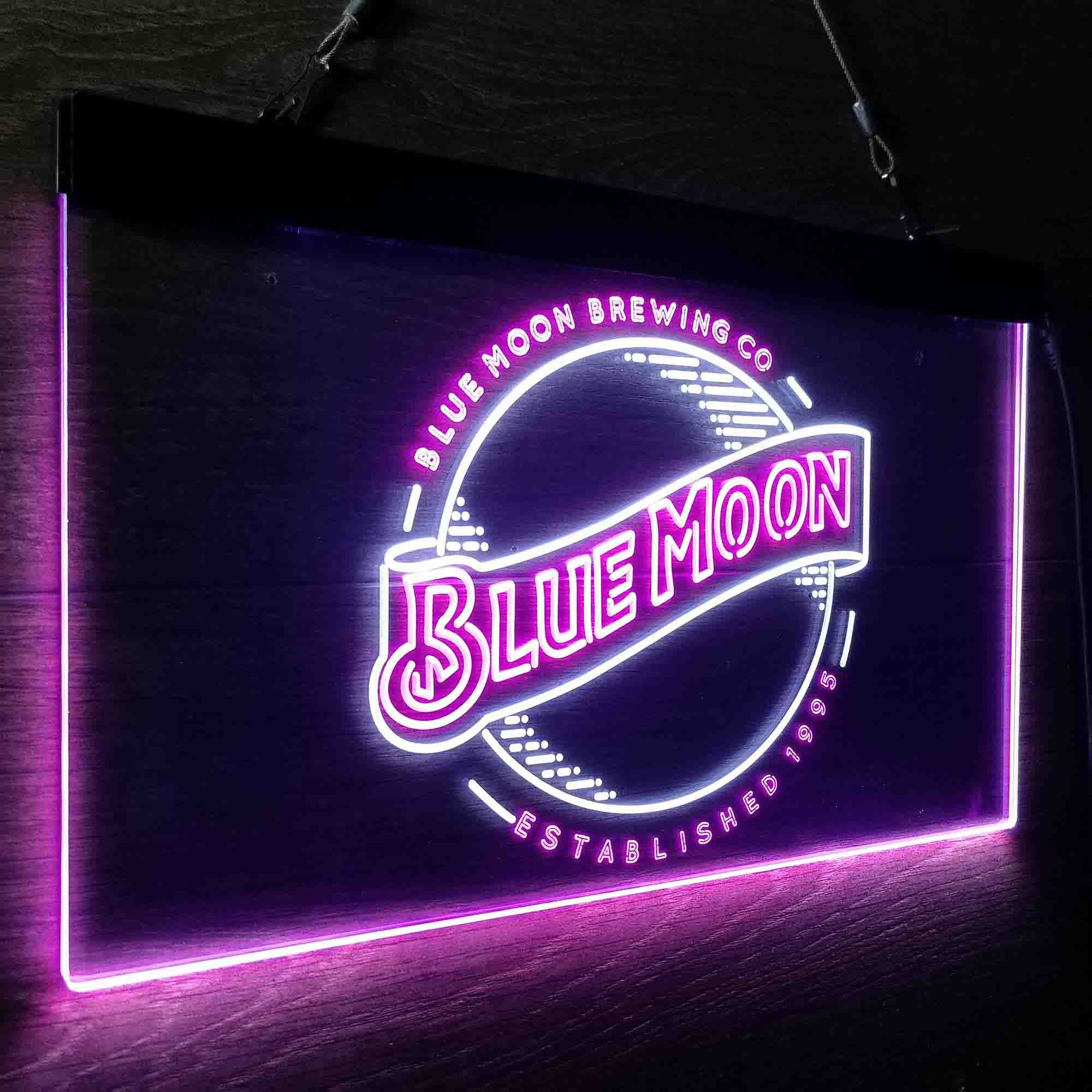 Blue Moon Brewing Company Est 1995 Neon-Like LED Sign - Image 21