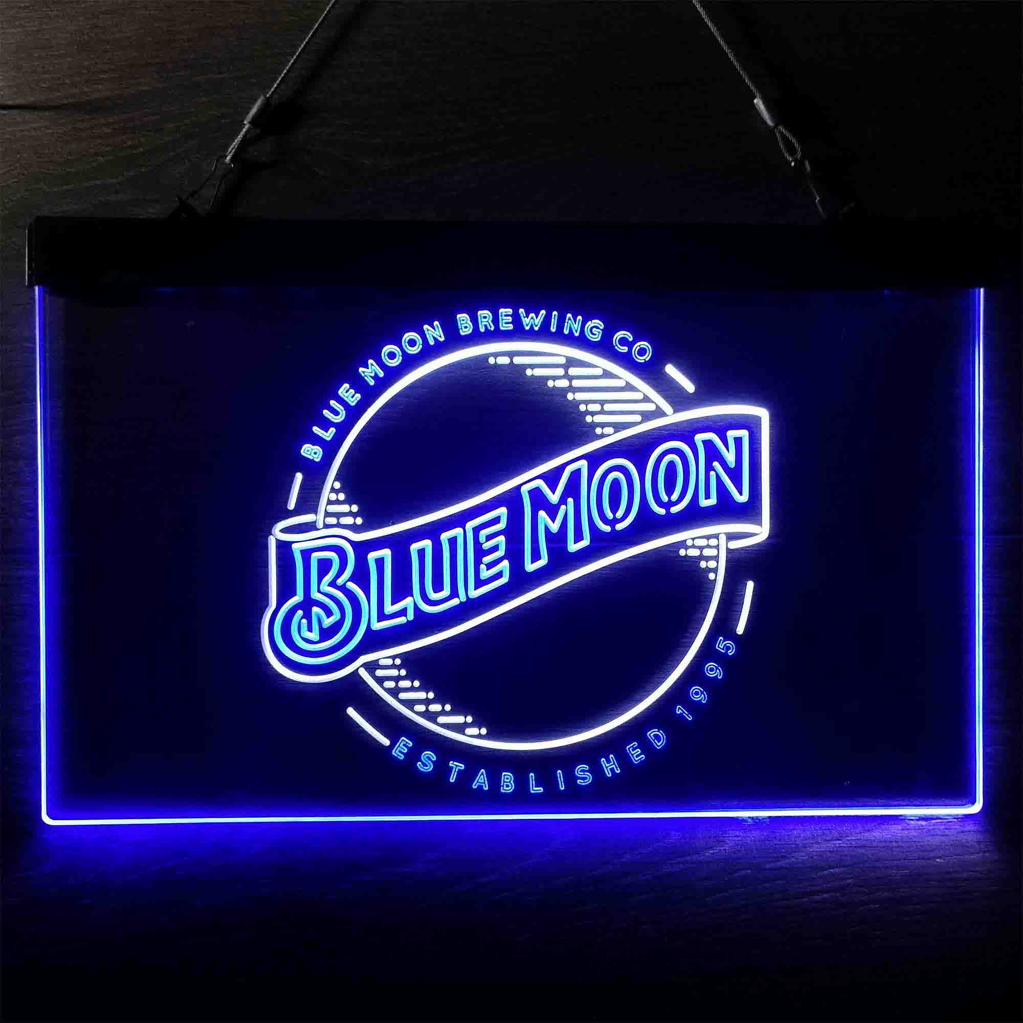 Blue Moon Brewing Company Est 1995 Neon-Like LED Sign - Image 3