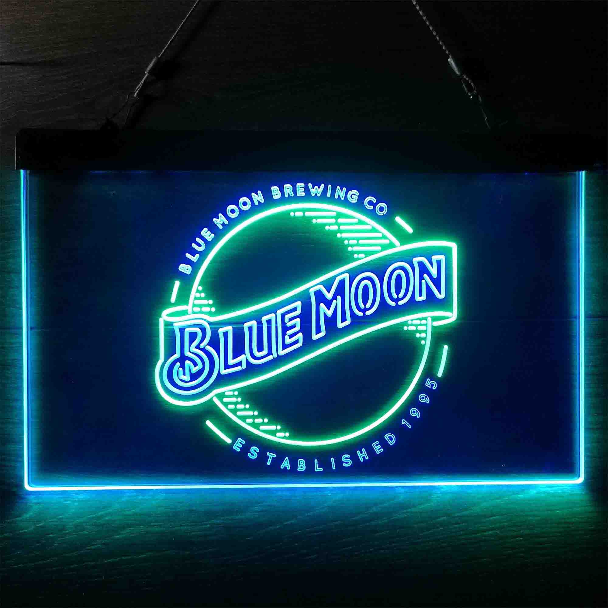 Blue Moon Brewing Company Est 1995 Neon-Like LED Sign - Image 4