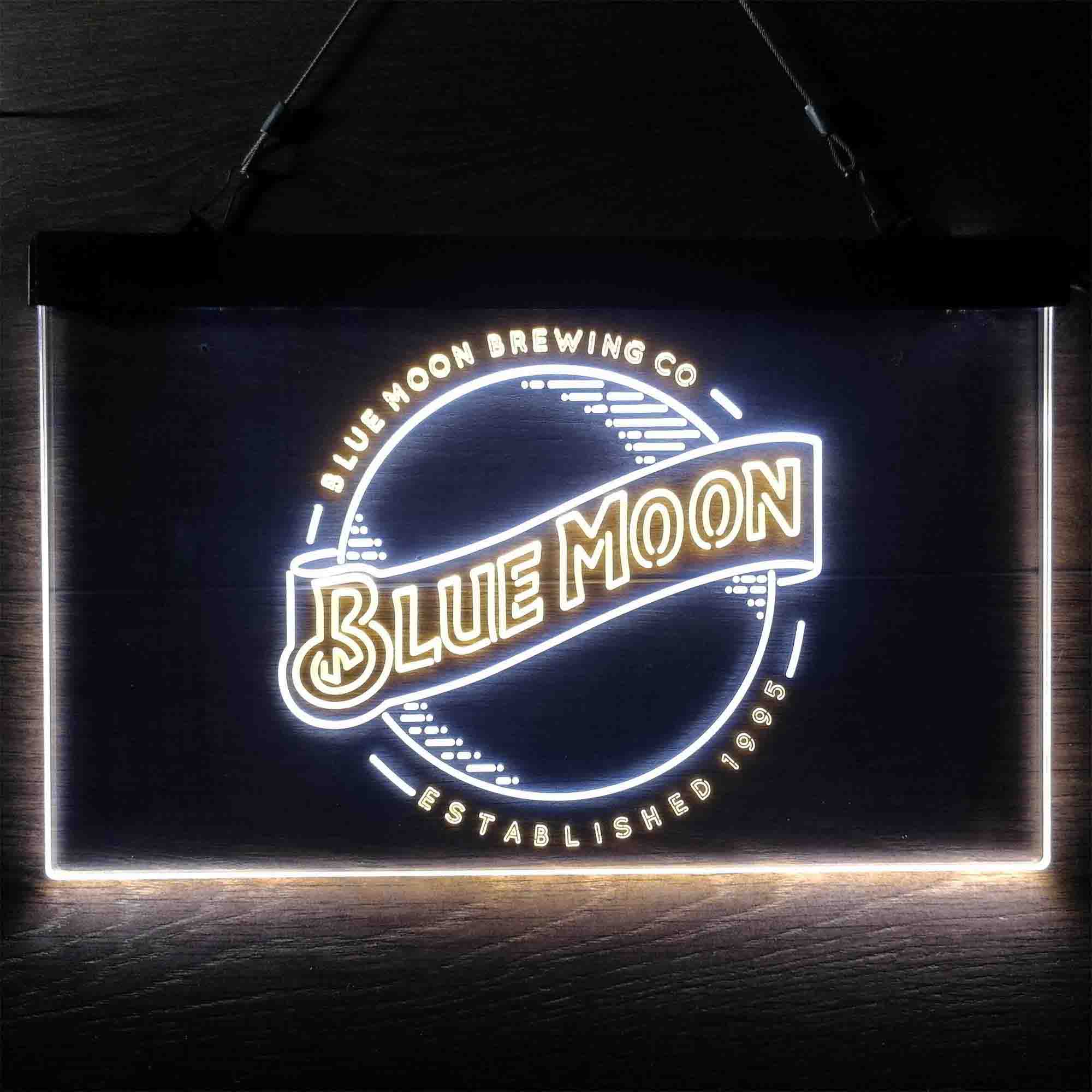 Blue Moon Brewing Company Est 1995 Neon-Like LED Sign - Image 5