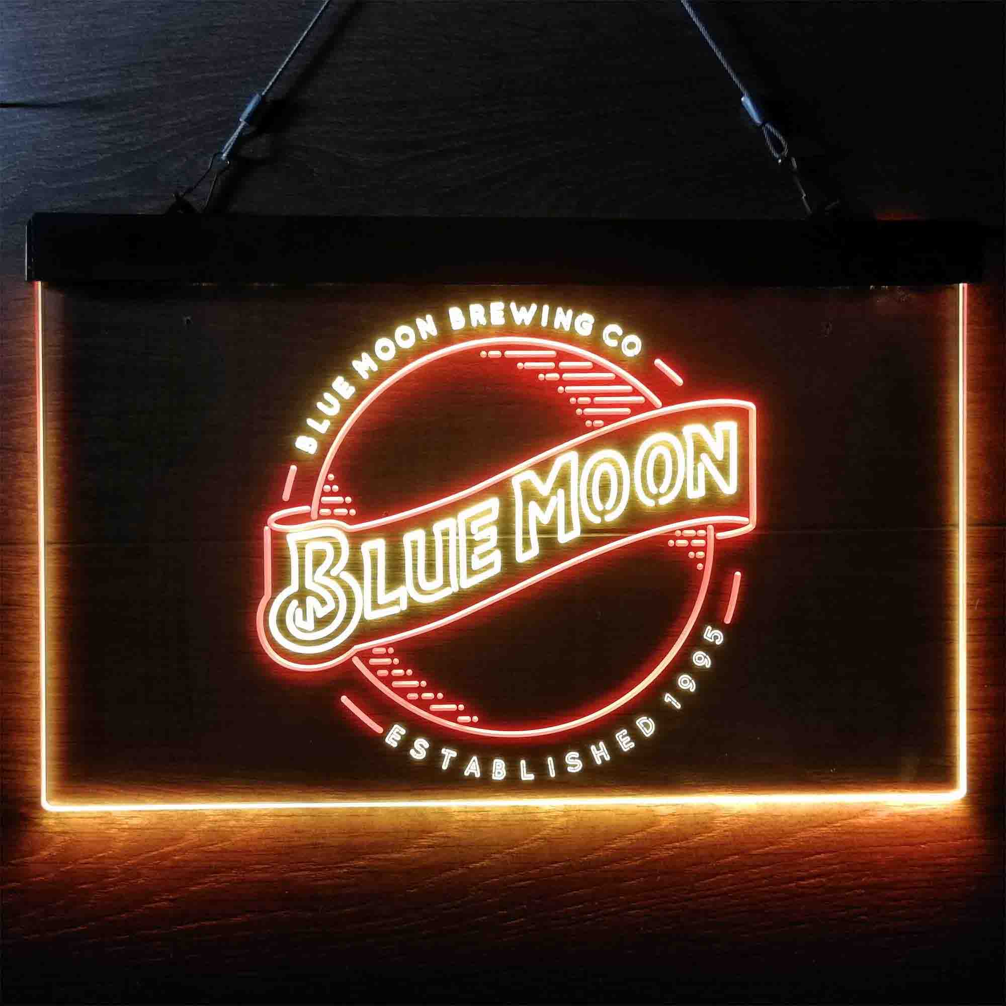 Blue Moon Brewing Company Est 1995 Neon-Like LED Sign - Image 7