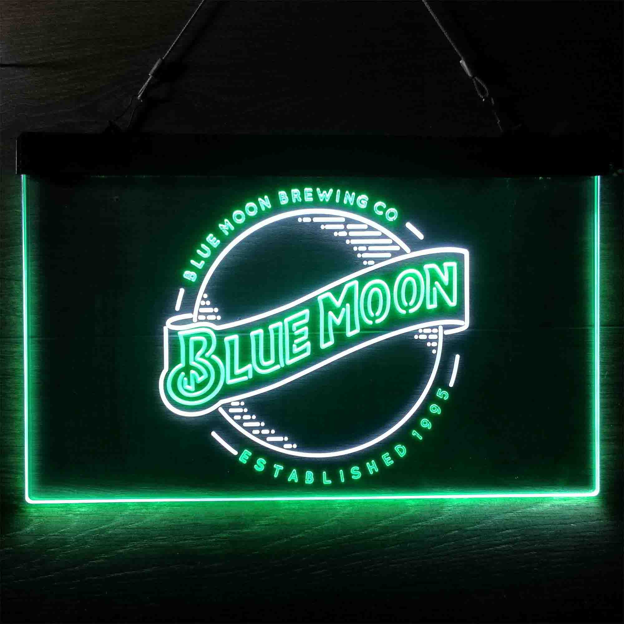 Blue Moon Brewing Company Est 1995 Neon-Like LED Sign - Image 9