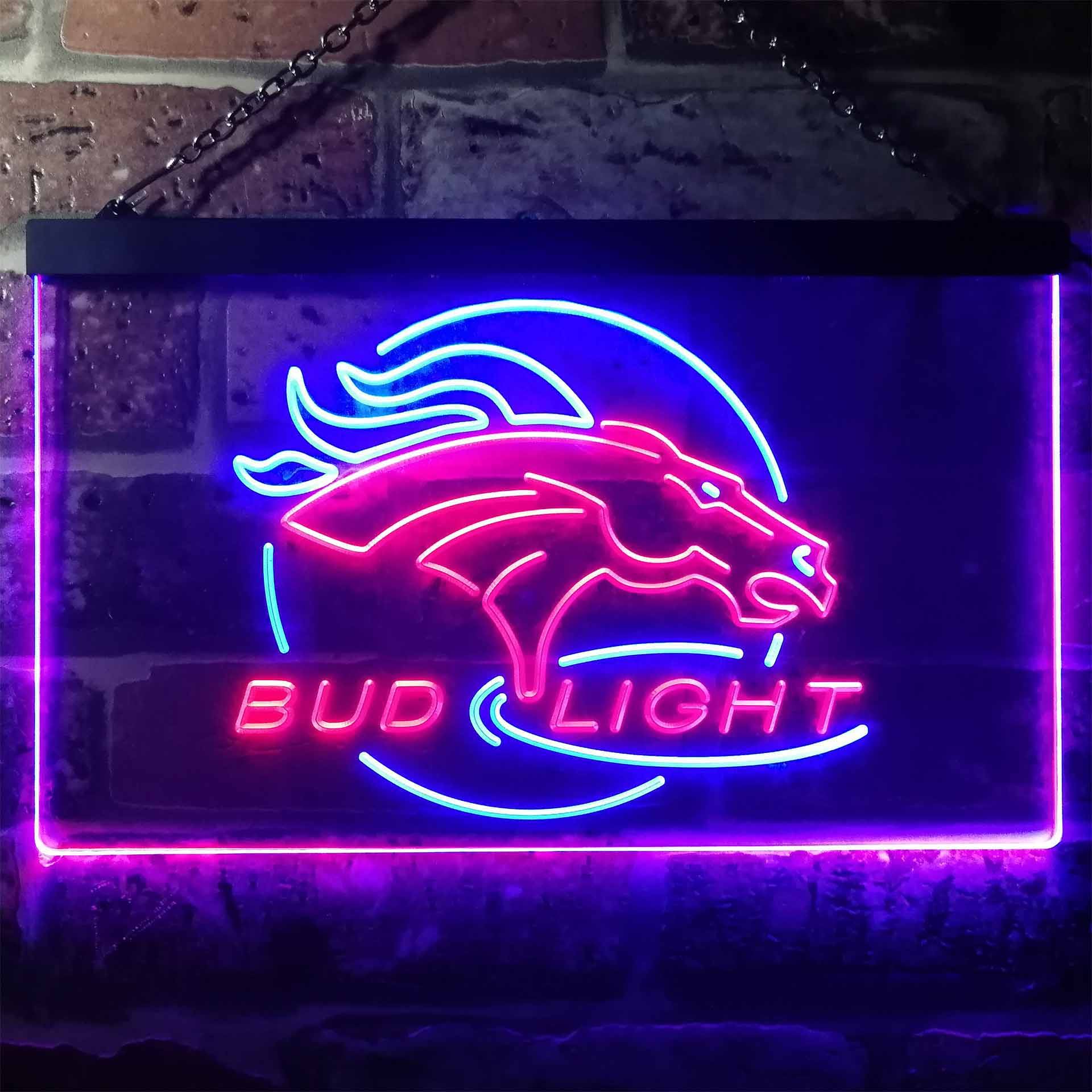 Denver Broncos Bud Light LED Neon Sign - Image 12