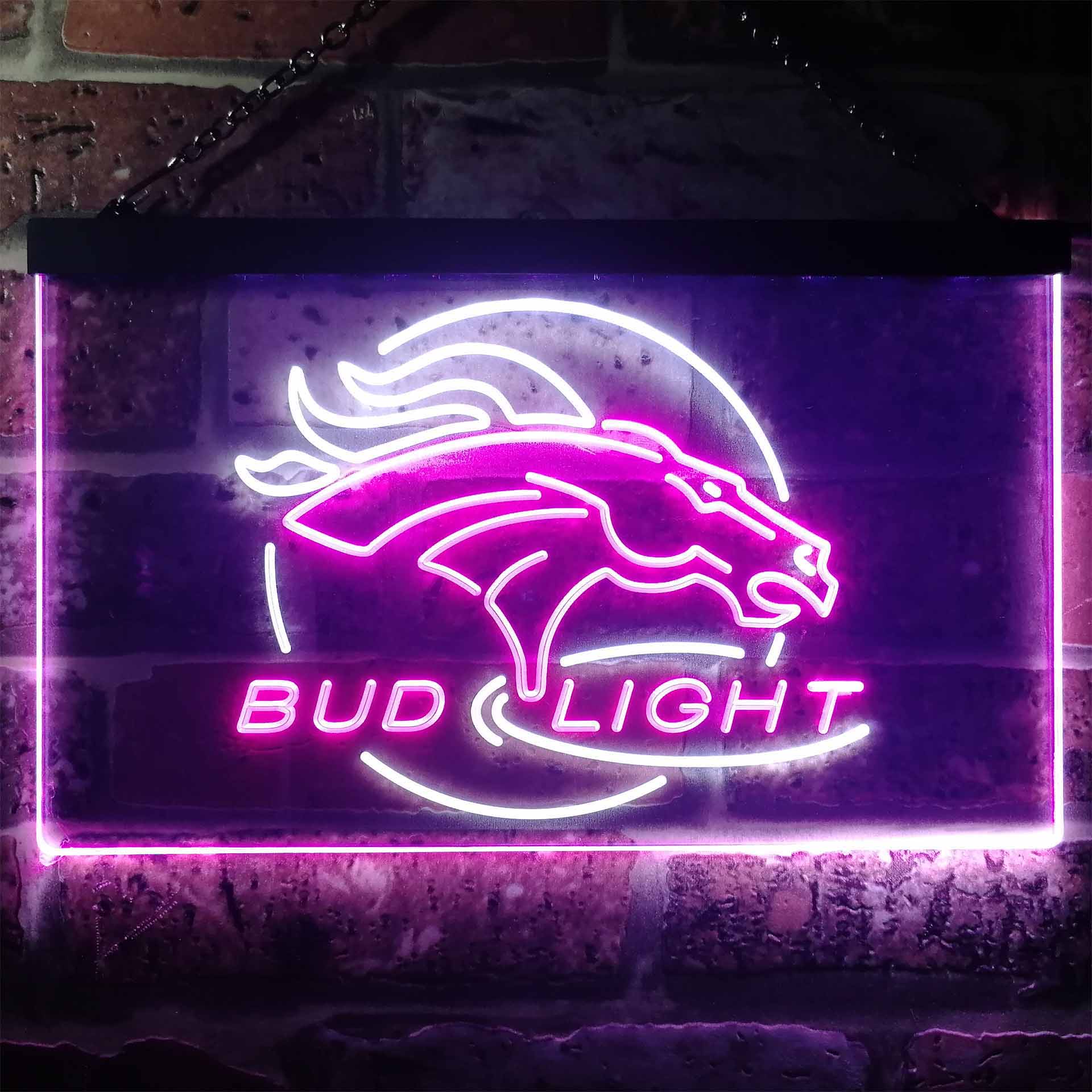 Denver Broncos Bud Light LED Neon Sign - Image 3