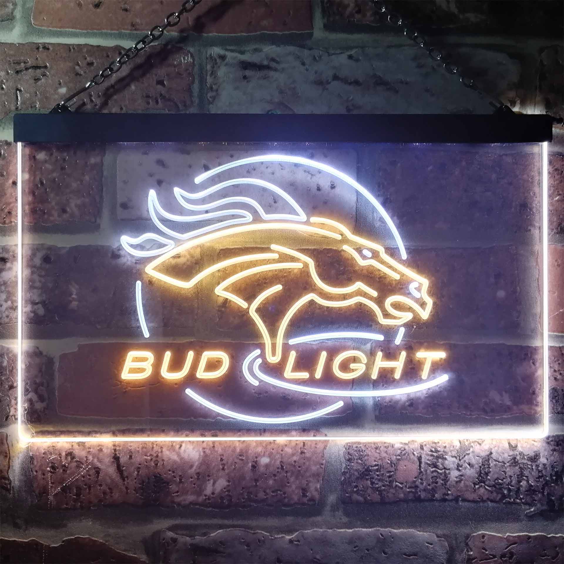 Denver Broncos Bud Light LED Neon Sign - Image 4