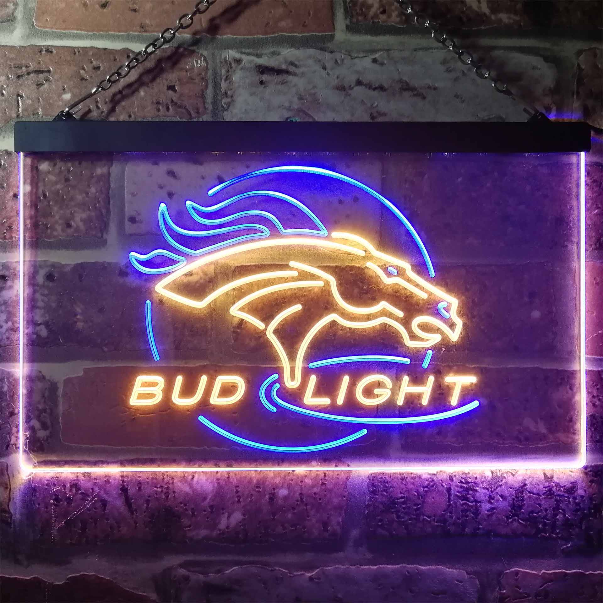 Denver Broncos Bud Light LED Neon Sign - Image 6