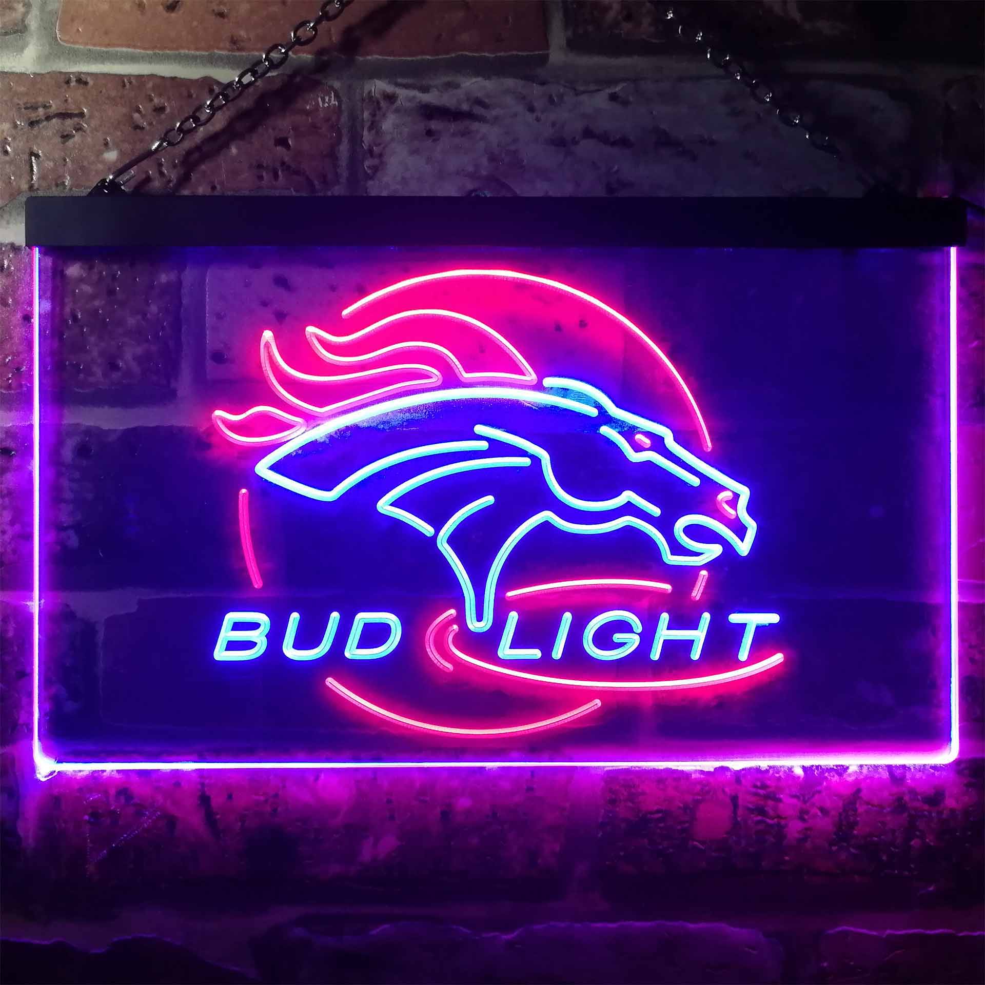 Denver Broncos Bud Light LED Neon Sign - Image 7