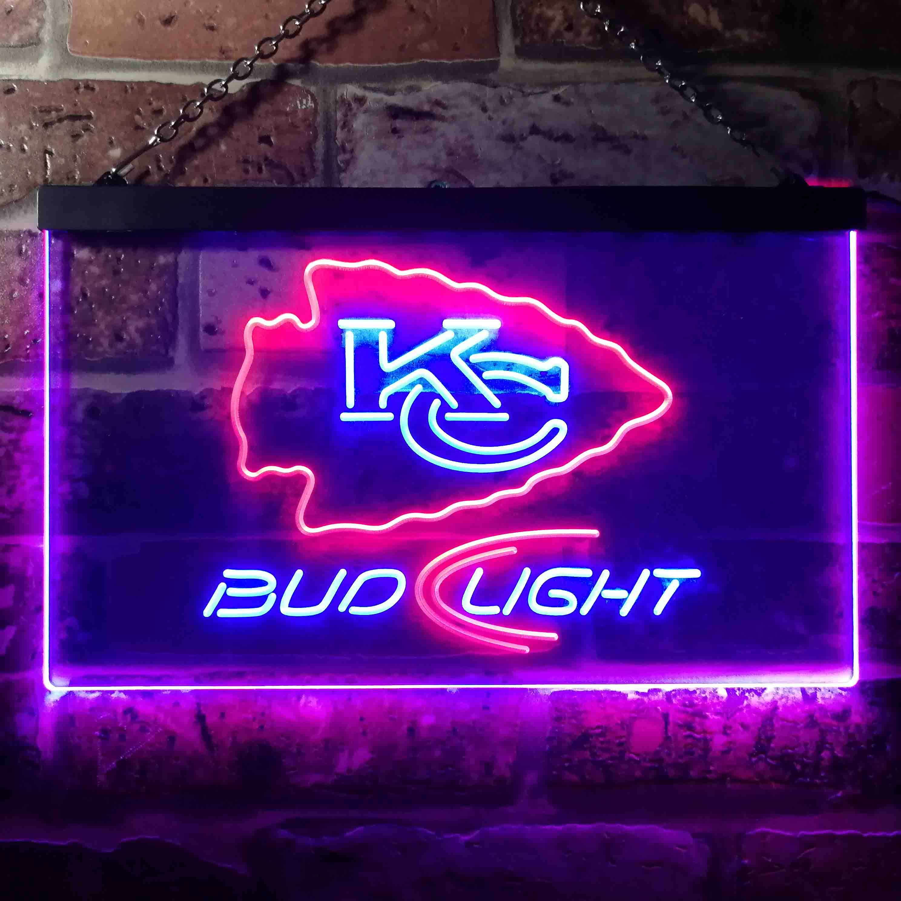 Kansas City Chiefs Bud Light LED Neon Sign - Image 8