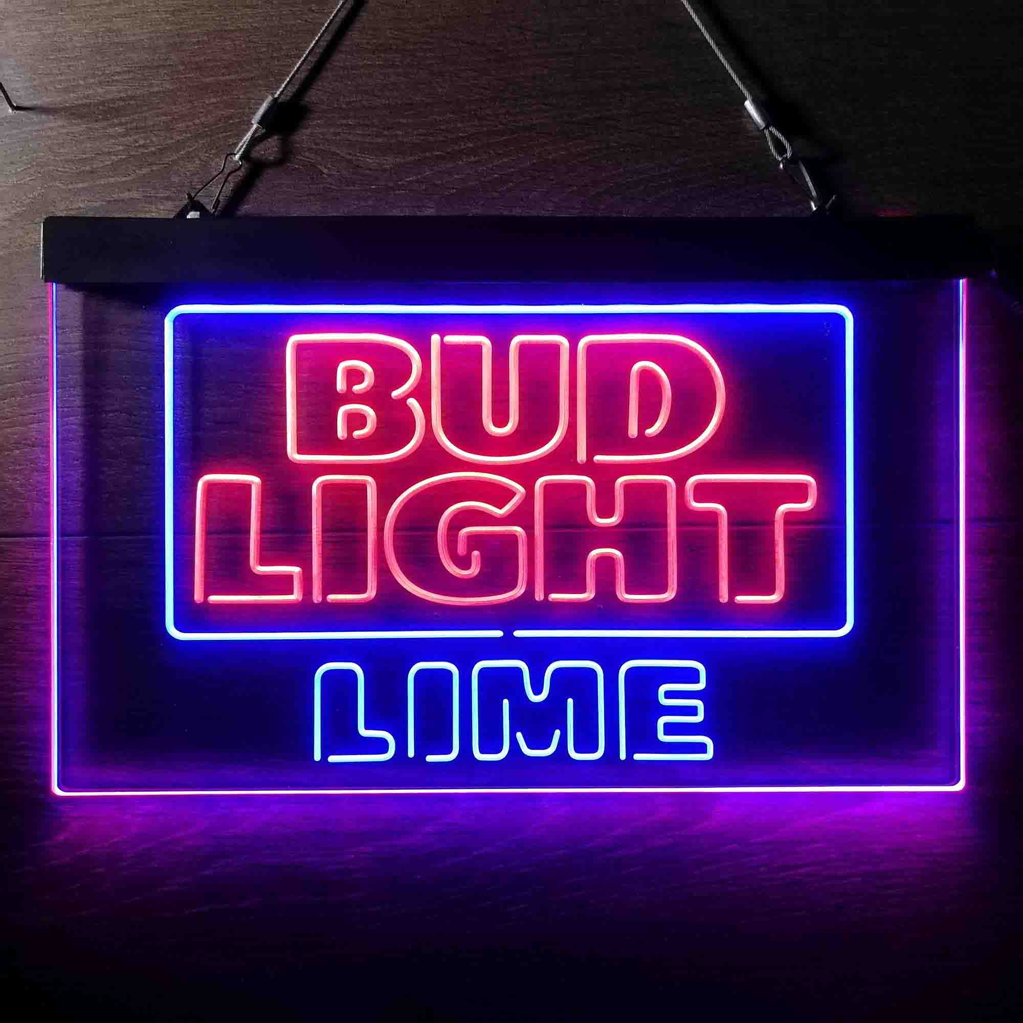 Bud Light Lime Home Bar Neon Light LED Sign - Image 3