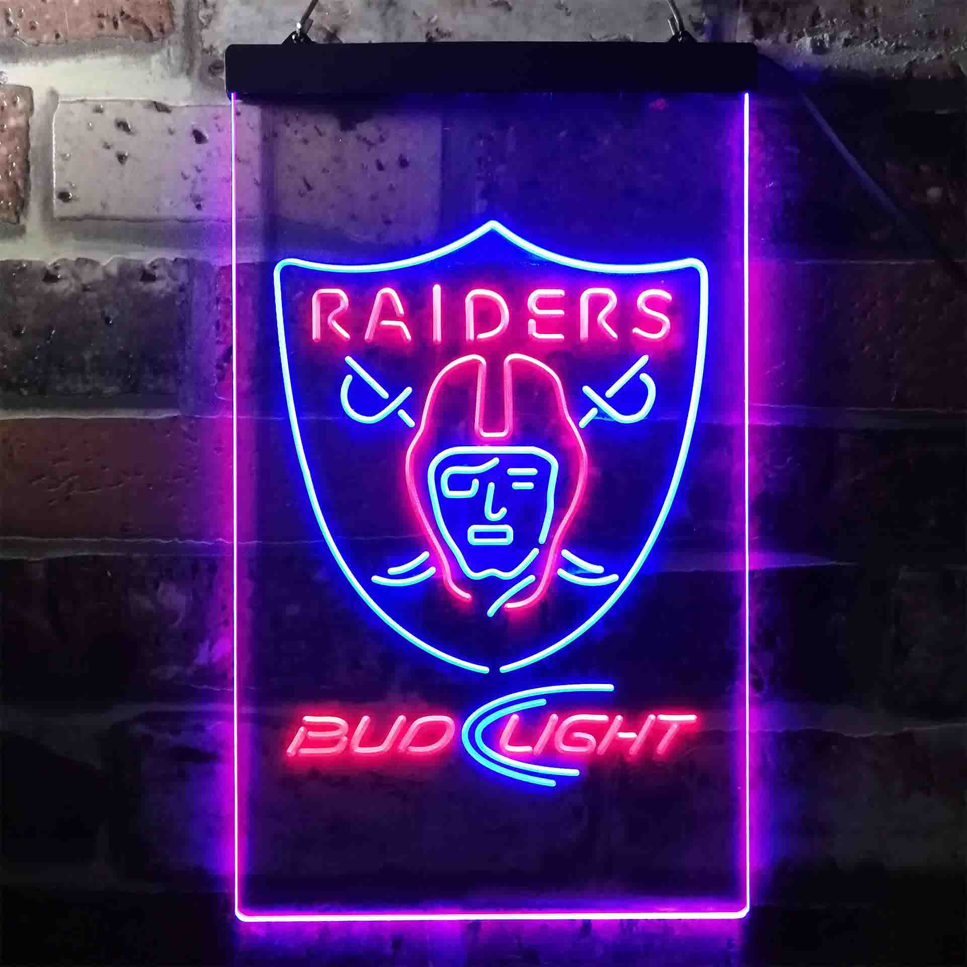 Las Vegas Raiders Bud Light LED Neon Sign - Image 11