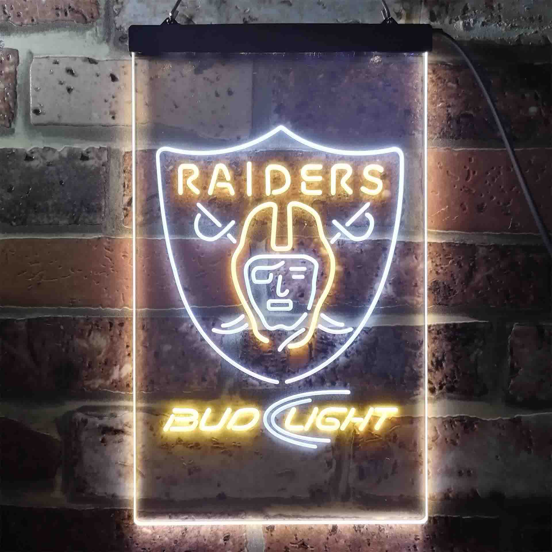 Las Vegas Raiders Bud Light LED Neon Sign - Image 3