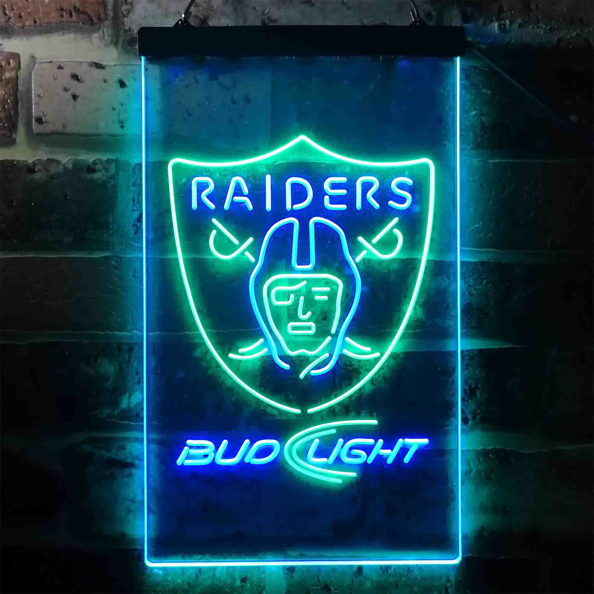Las Vegas Raiders Bud Light LED Neon Sign - Image 4