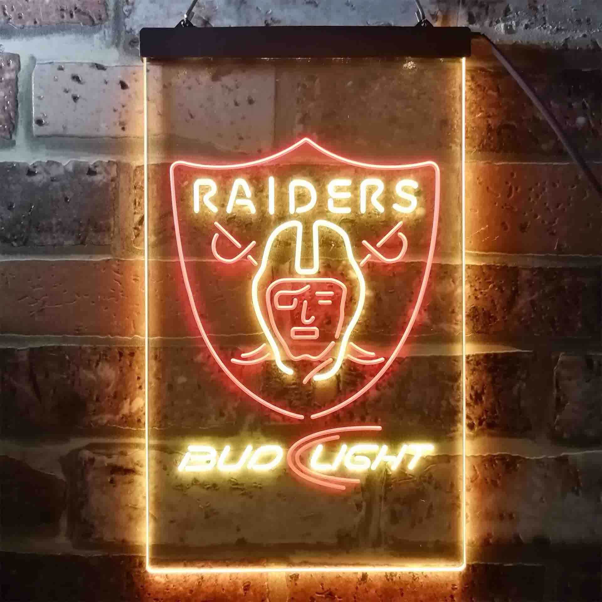 Las Vegas Raiders Bud Light LED Neon Sign - Image 8
