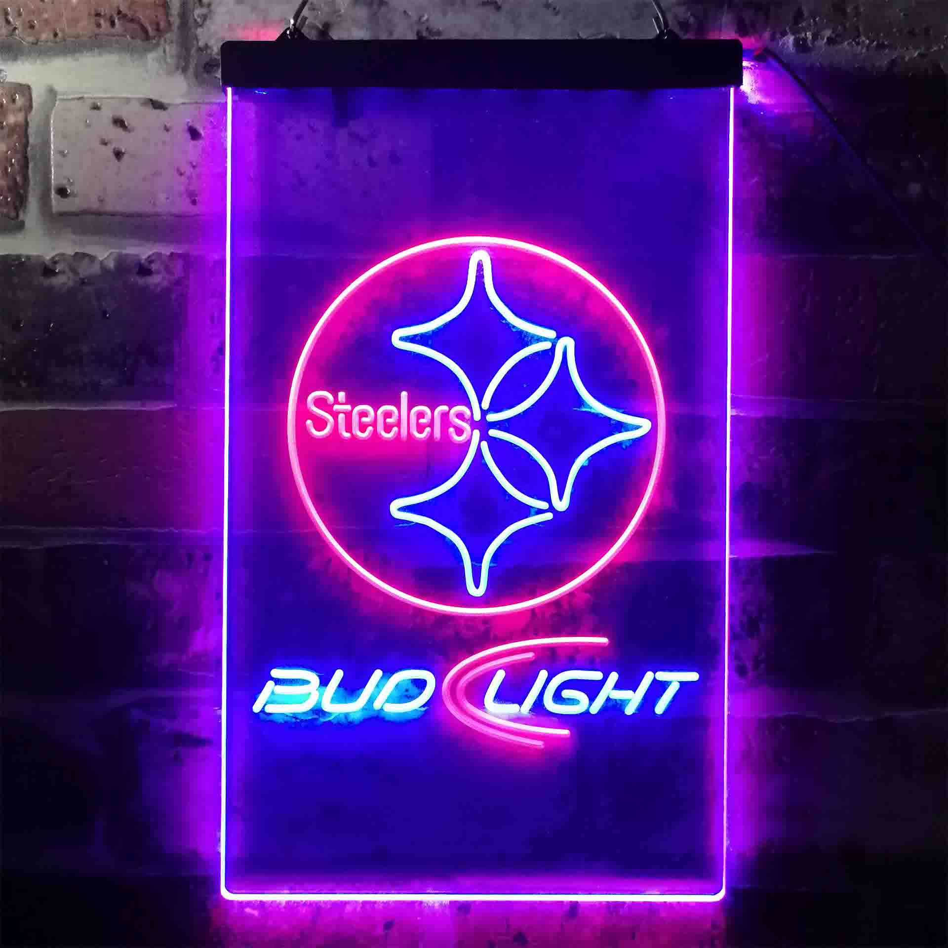 Pittsburgh Steelers Bud Light LED Neon Sign - Image 3