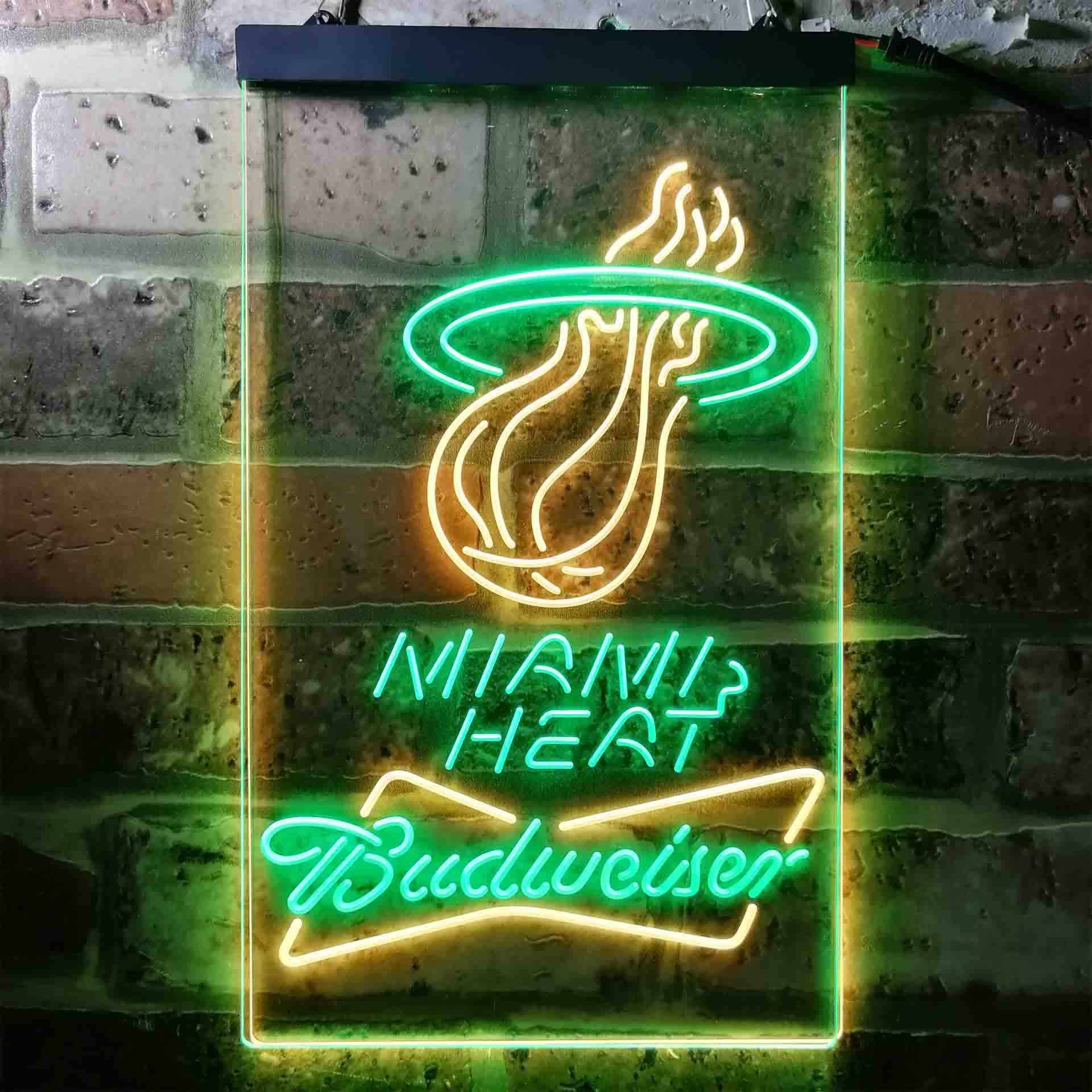 Miami Heat NBA Budweiser beer LED Neon Sign - Image 10