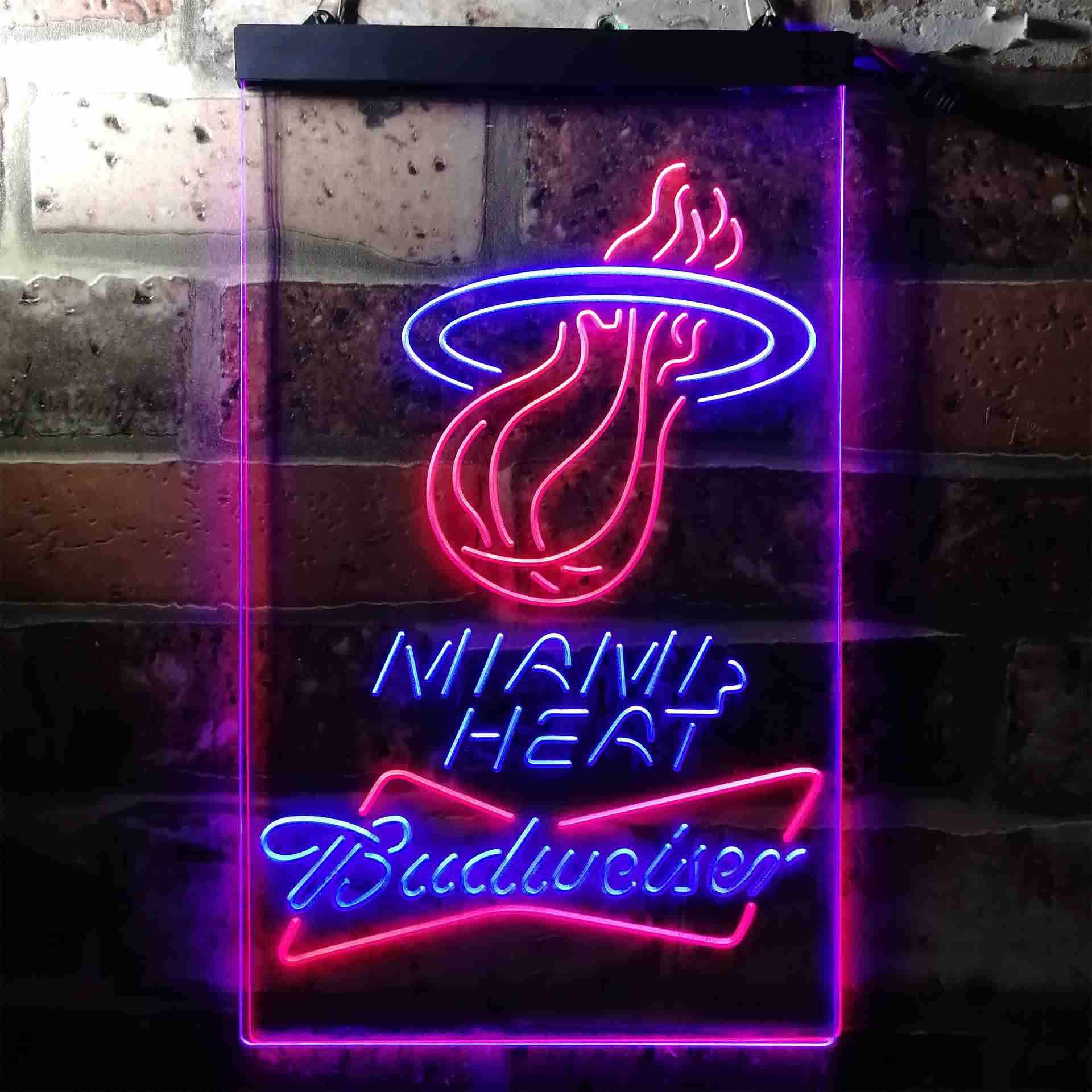 Miami Heat NBA Budweiser beer LED Neon Sign - Image 12