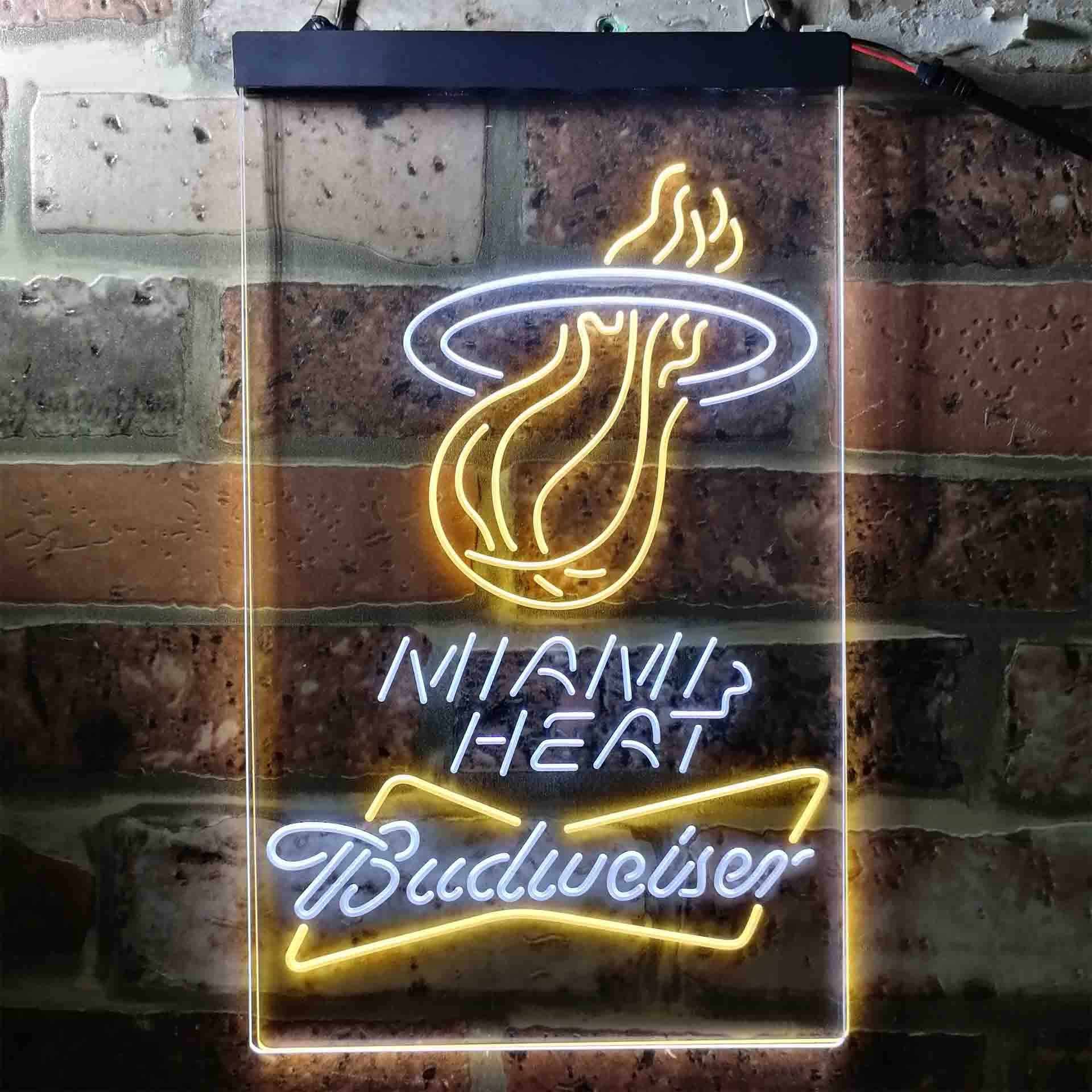 Miami Heat NBA Budweiser beer LED Neon Sign - Image 3