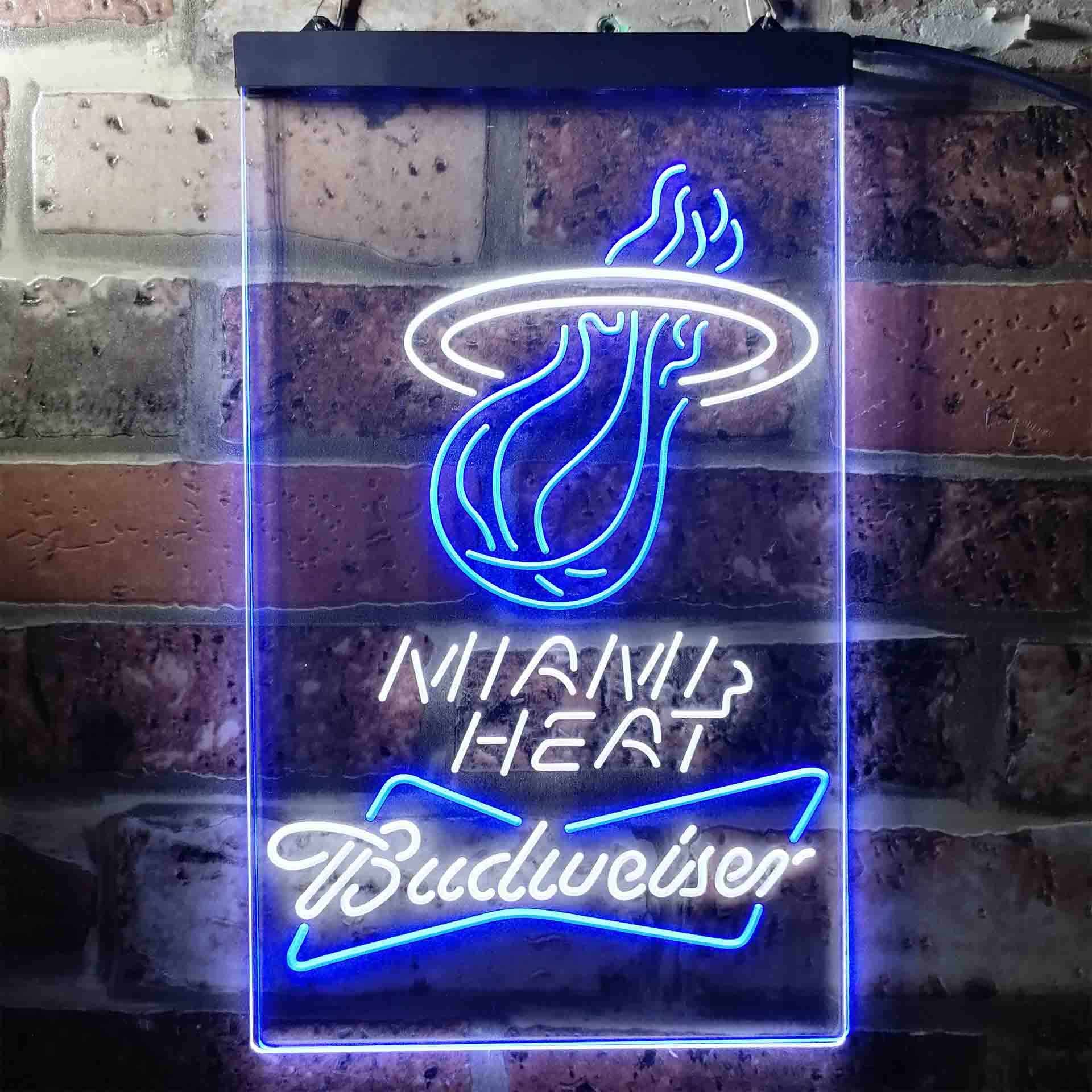 Miami Heat NBA Budweiser beer LED Neon Sign - Image 5