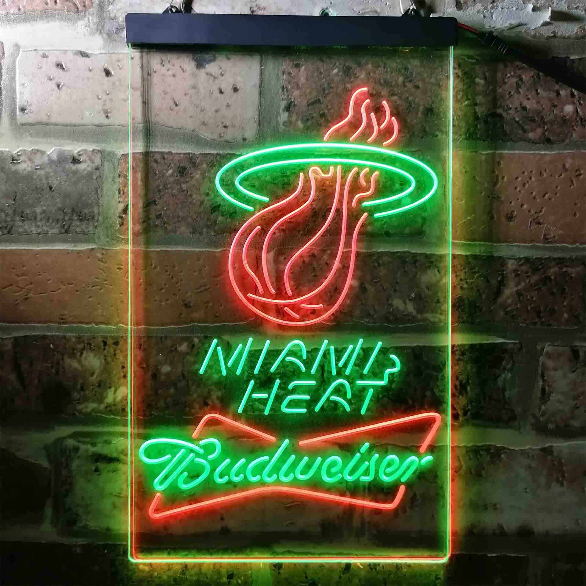 Miami Heat NBA Budweiser beer LED Neon Sign - Image 6
