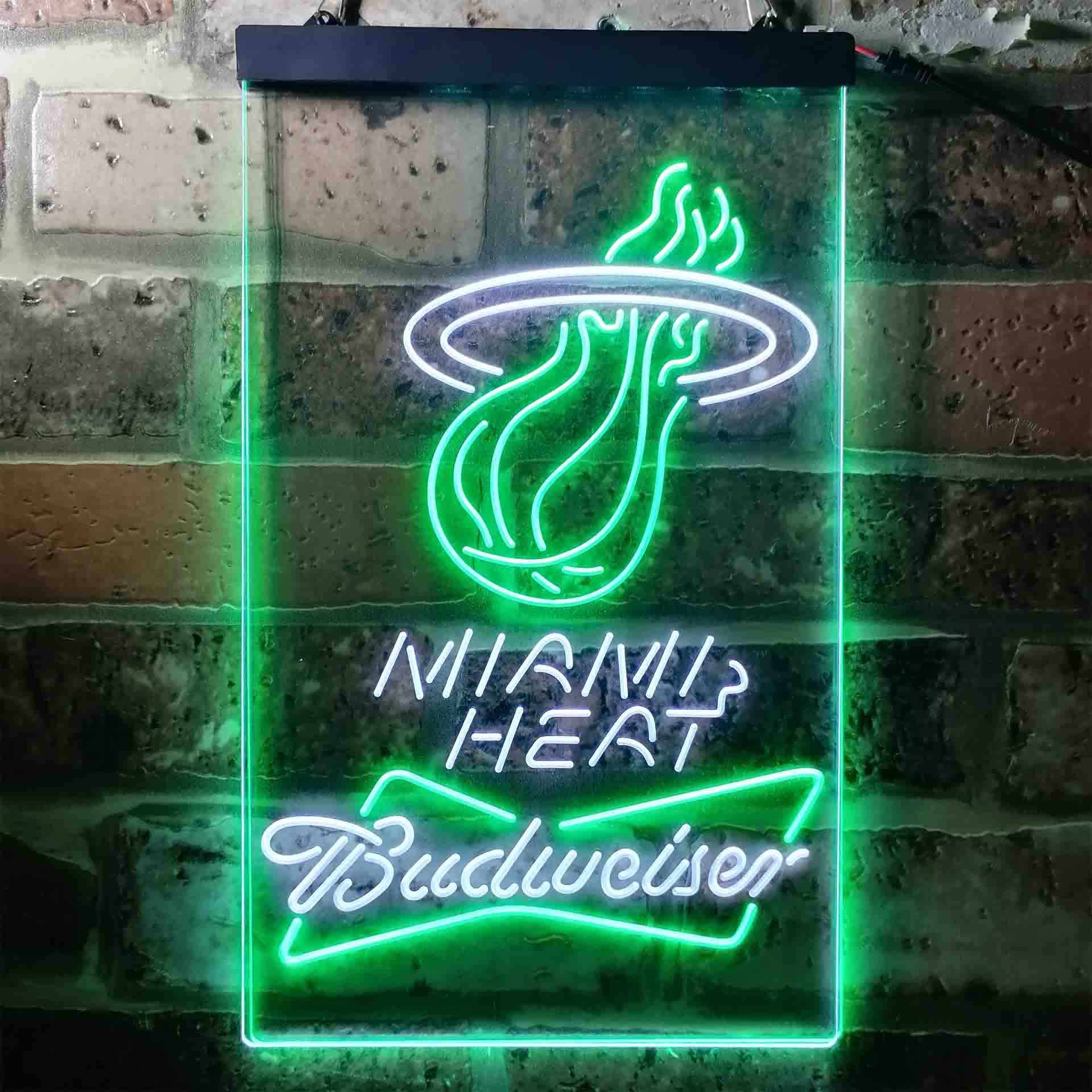 Miami Heat NBA Budweiser beer LED Neon Sign - Image 8