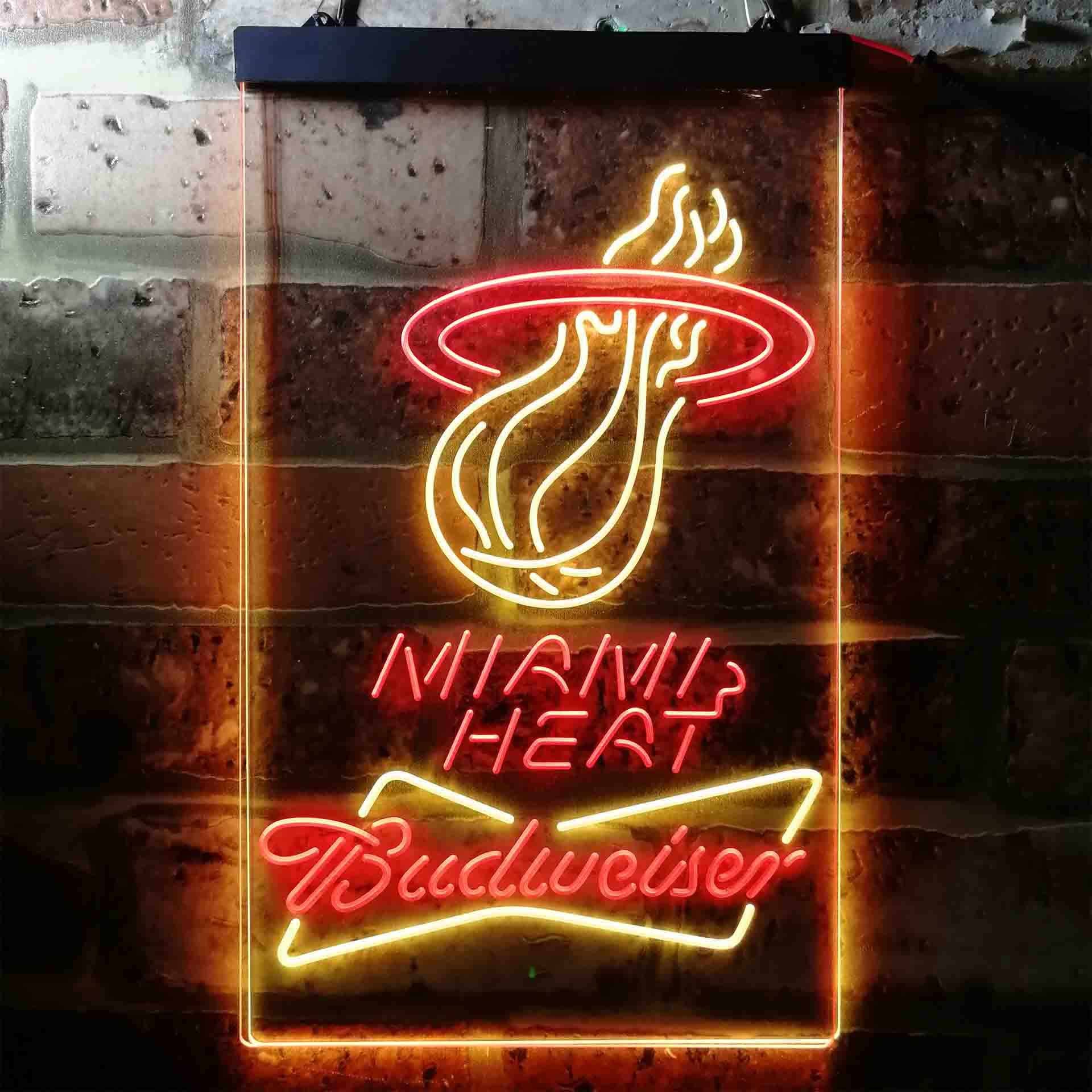 Miami Heat NBA Budweiser beer LED Neon Sign - Image 9