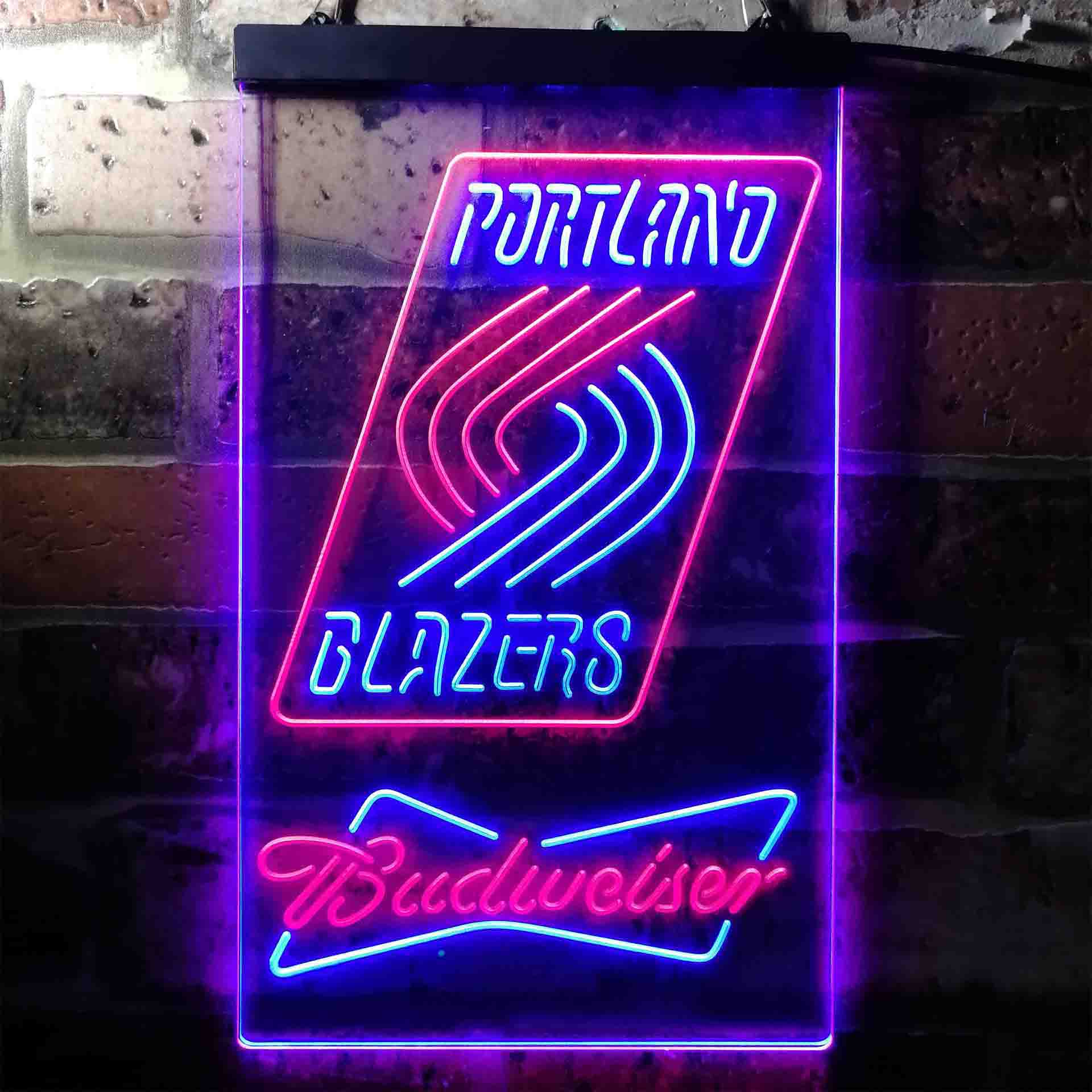 budweiser beer portland trail blazers nba LED Neon Sign - Image 11