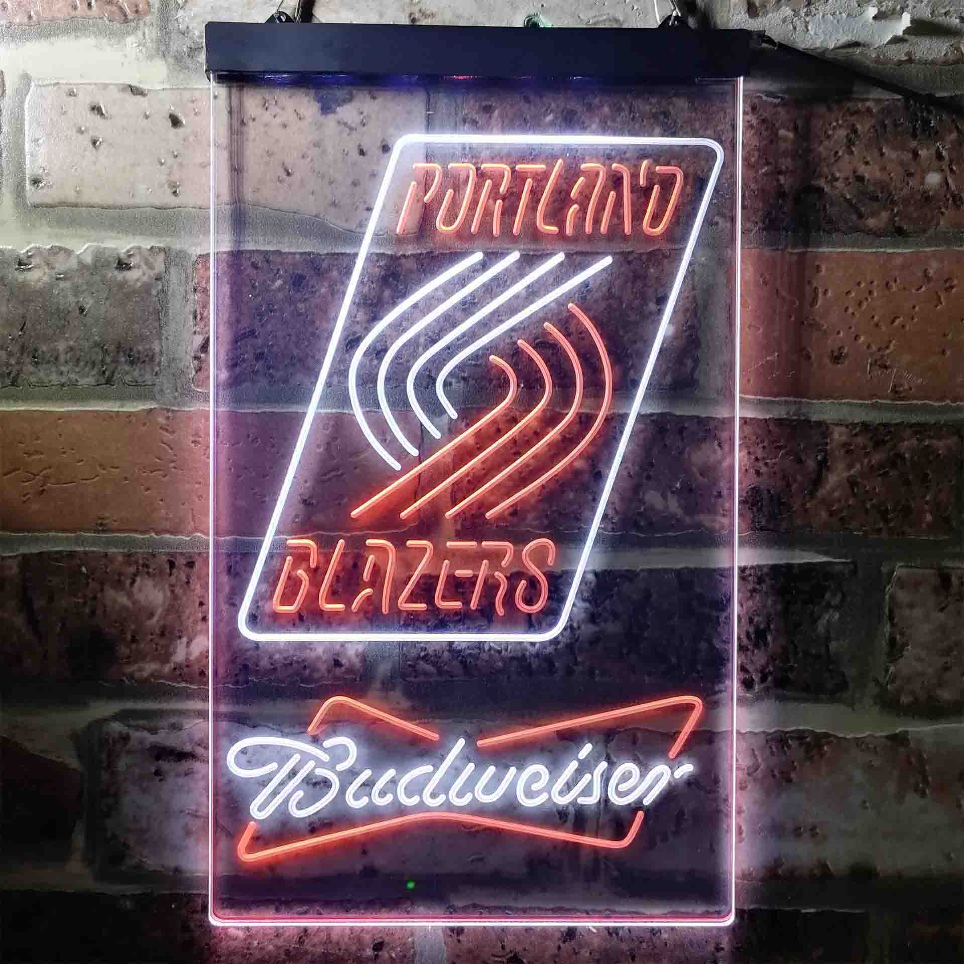 budweiser beer portland trail blazers nba LED Neon Sign - Image 12