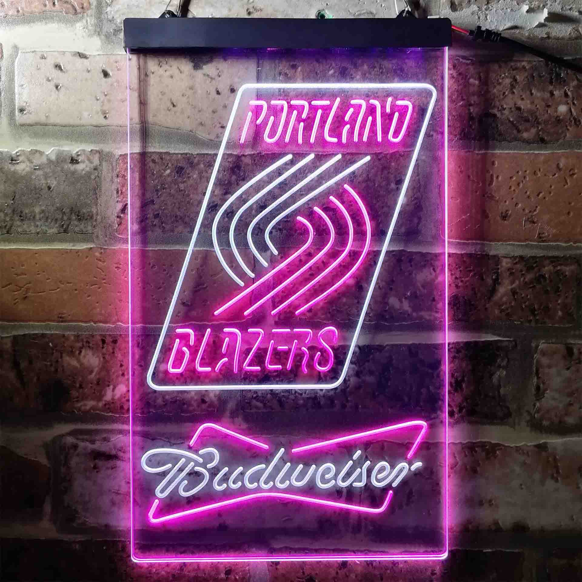 budweiser beer portland trail blazers nba LED Neon Sign - Image 8