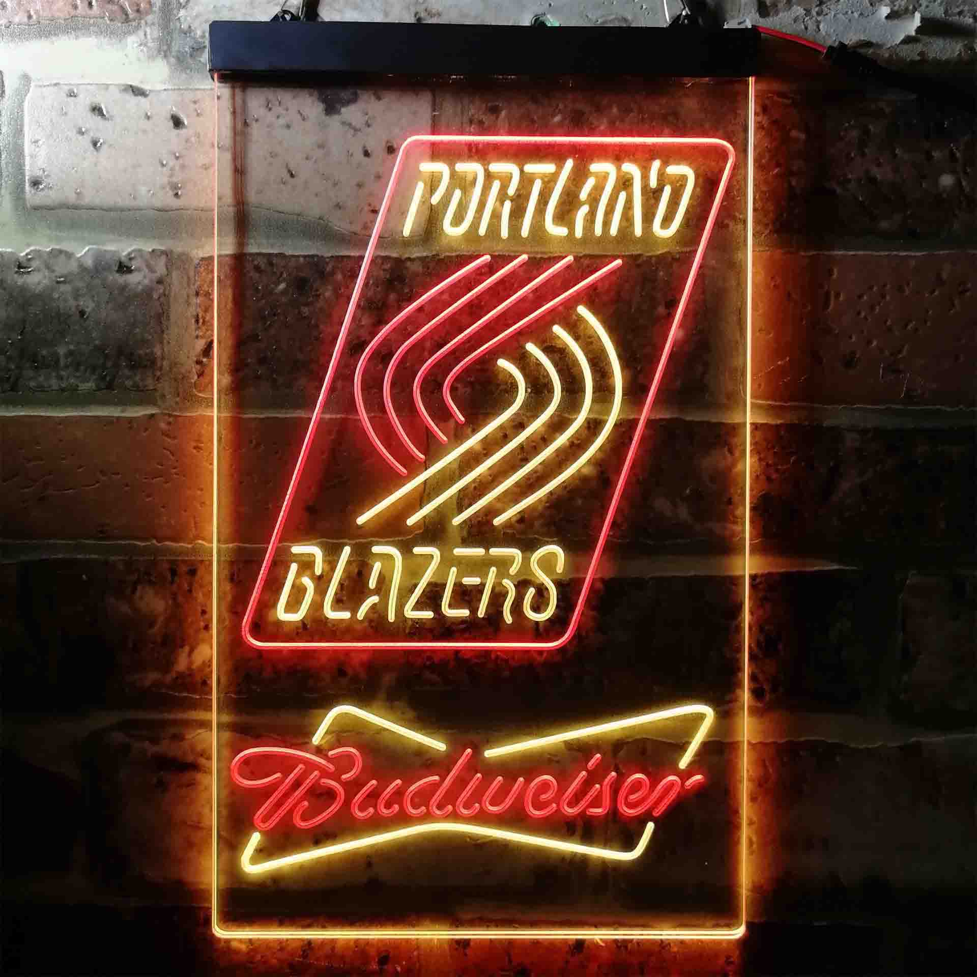 budweiser beer portland trail blazers nba LED Neon Sign - Image 9
