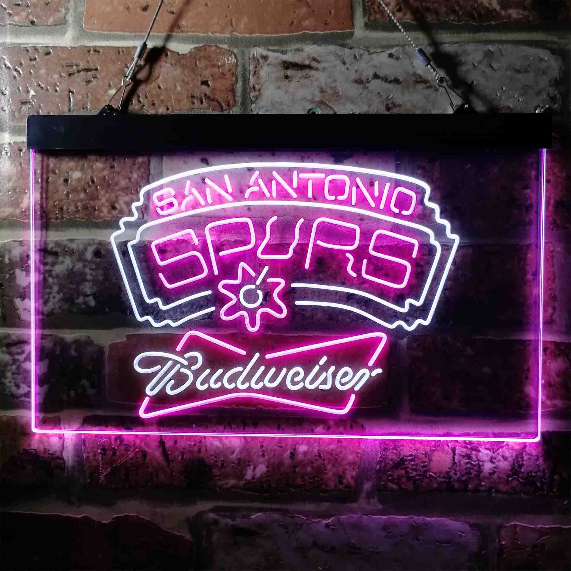 budweiser beer san antonio spurs nba LED Neon Sign - Image 12