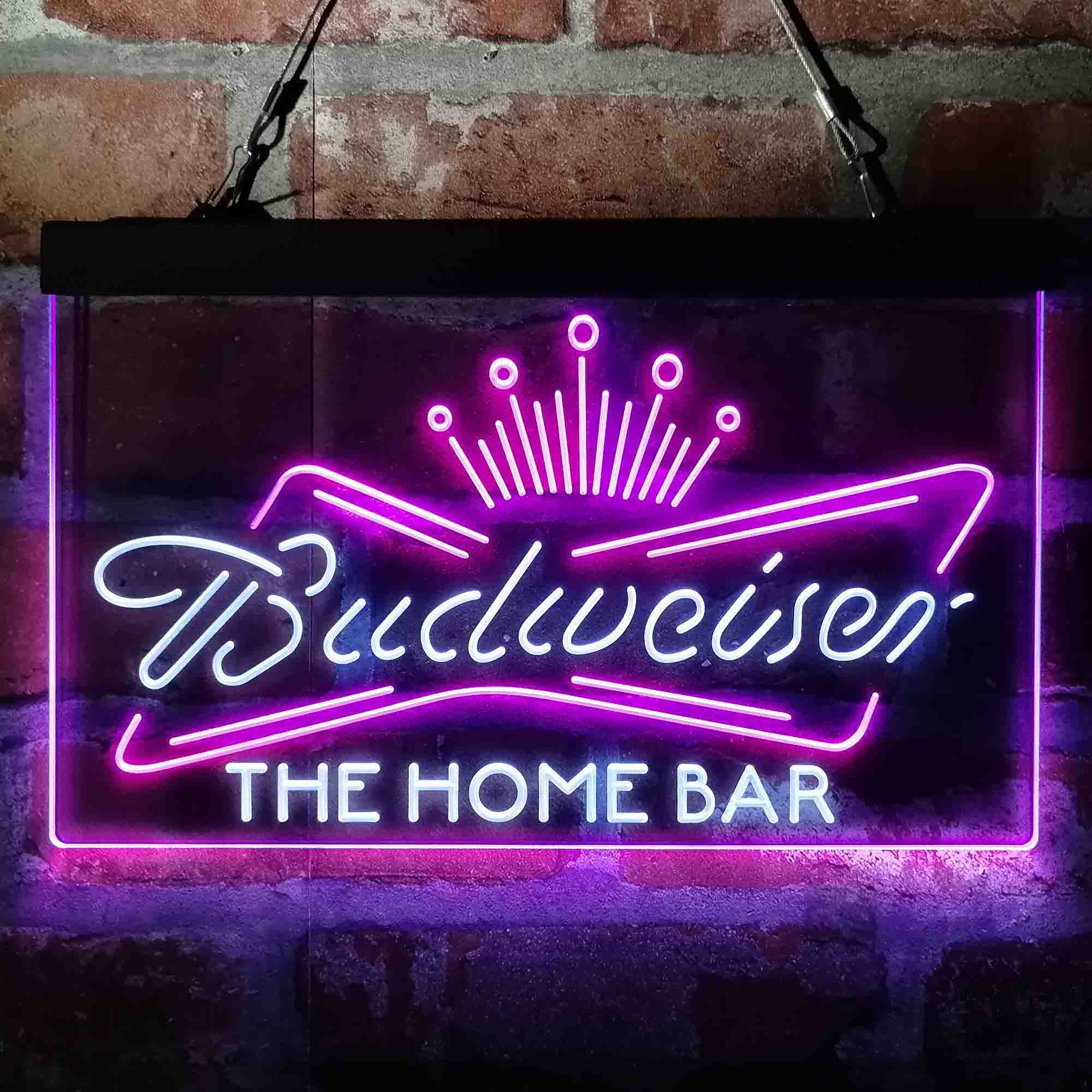 Personalized Budweiser King Home Bar Neon-Like LED Sign - Custom Wall Decor Gift - Image 3