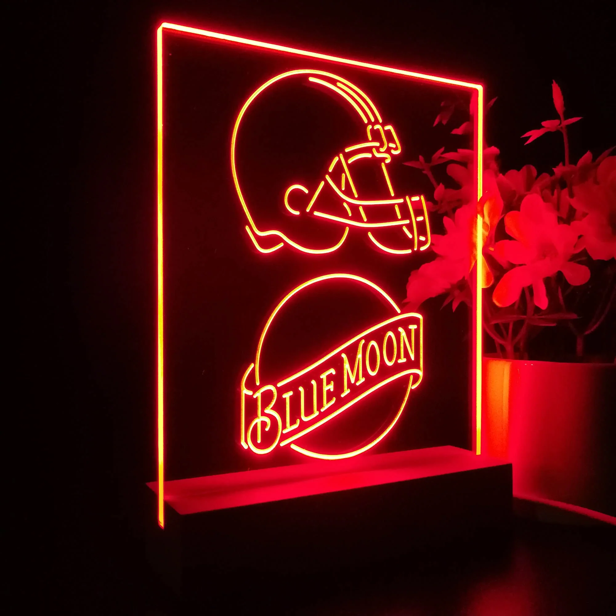 Cleveland Browns Blue Moon Neon Sign Pub Bar Lamp - Image 7