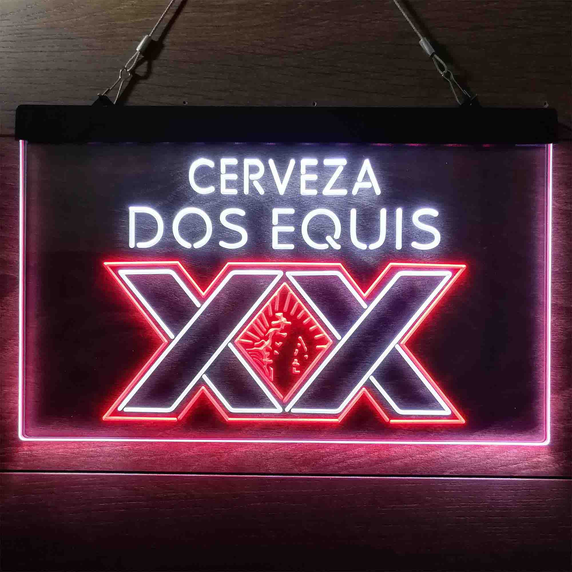 Dos Equis Bright Red XX Mexican Neon-Like LED Sign - Image 3