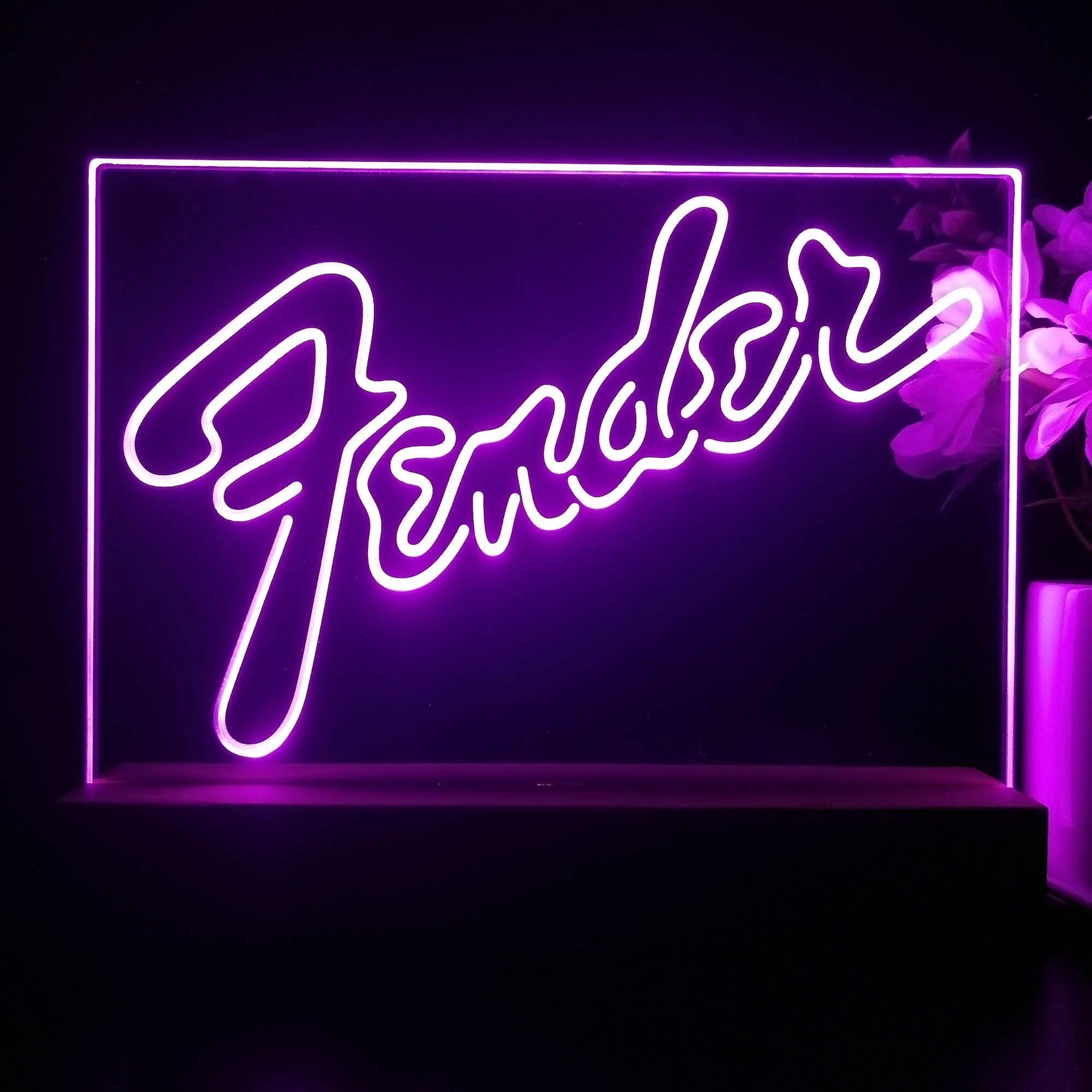 Fender Guitar 3D Illusion Night Light Desk Lamp - Image 3
