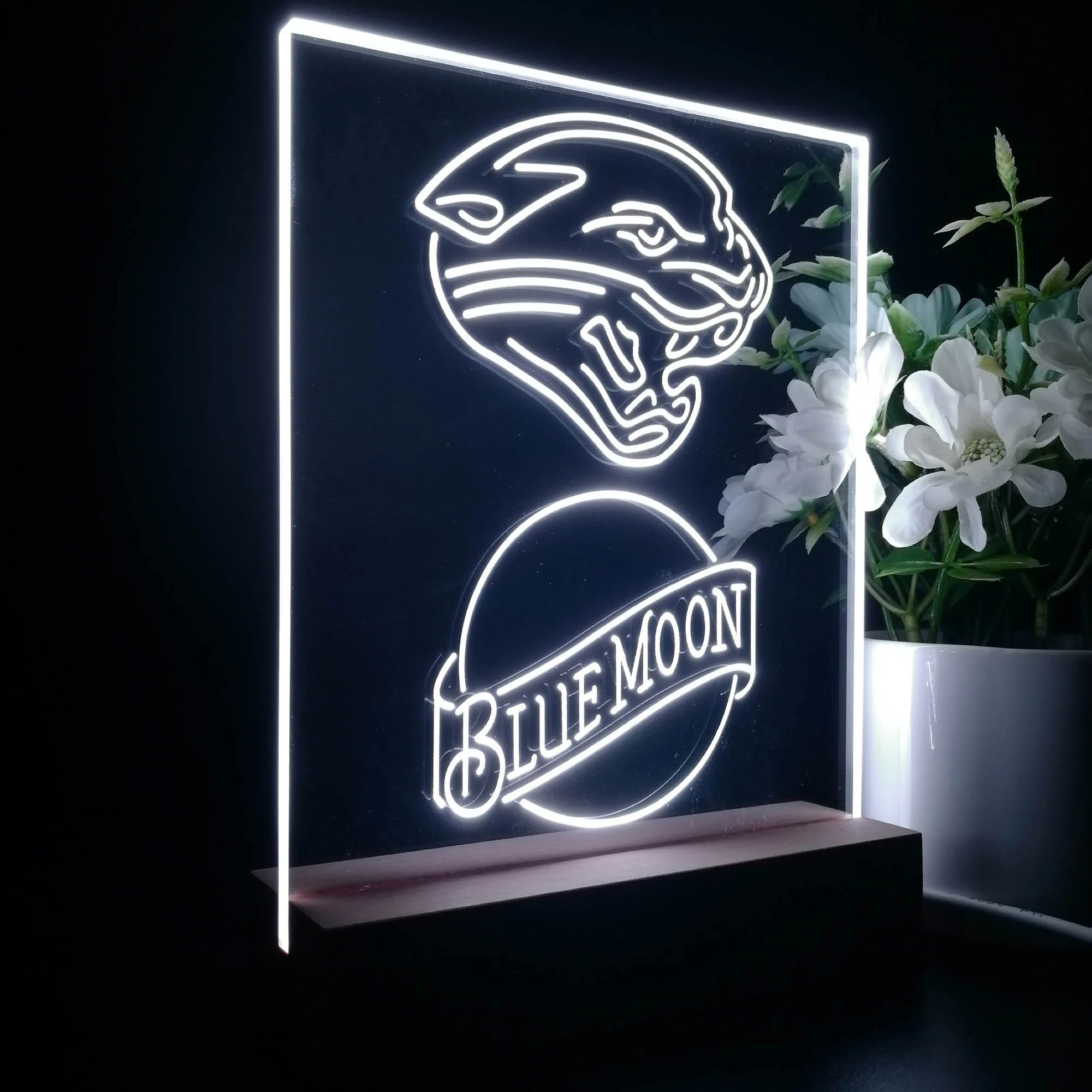 Jacksonville Jaguars Blue Moon Neon Sign Pub Bar Lamp - Image 5