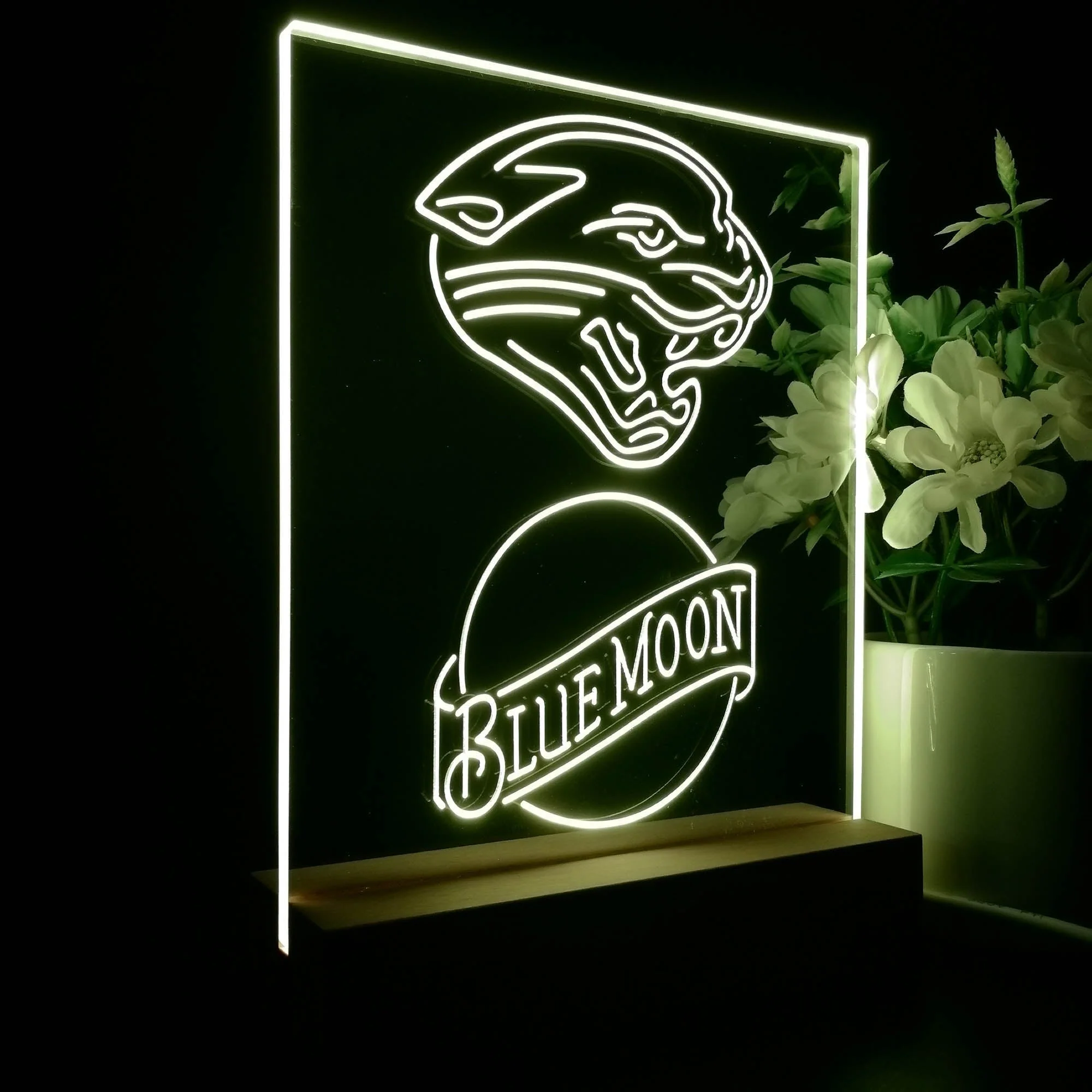 Jacksonville Jaguars Blue Moon Neon Sign Pub Bar Lamp - Image 7