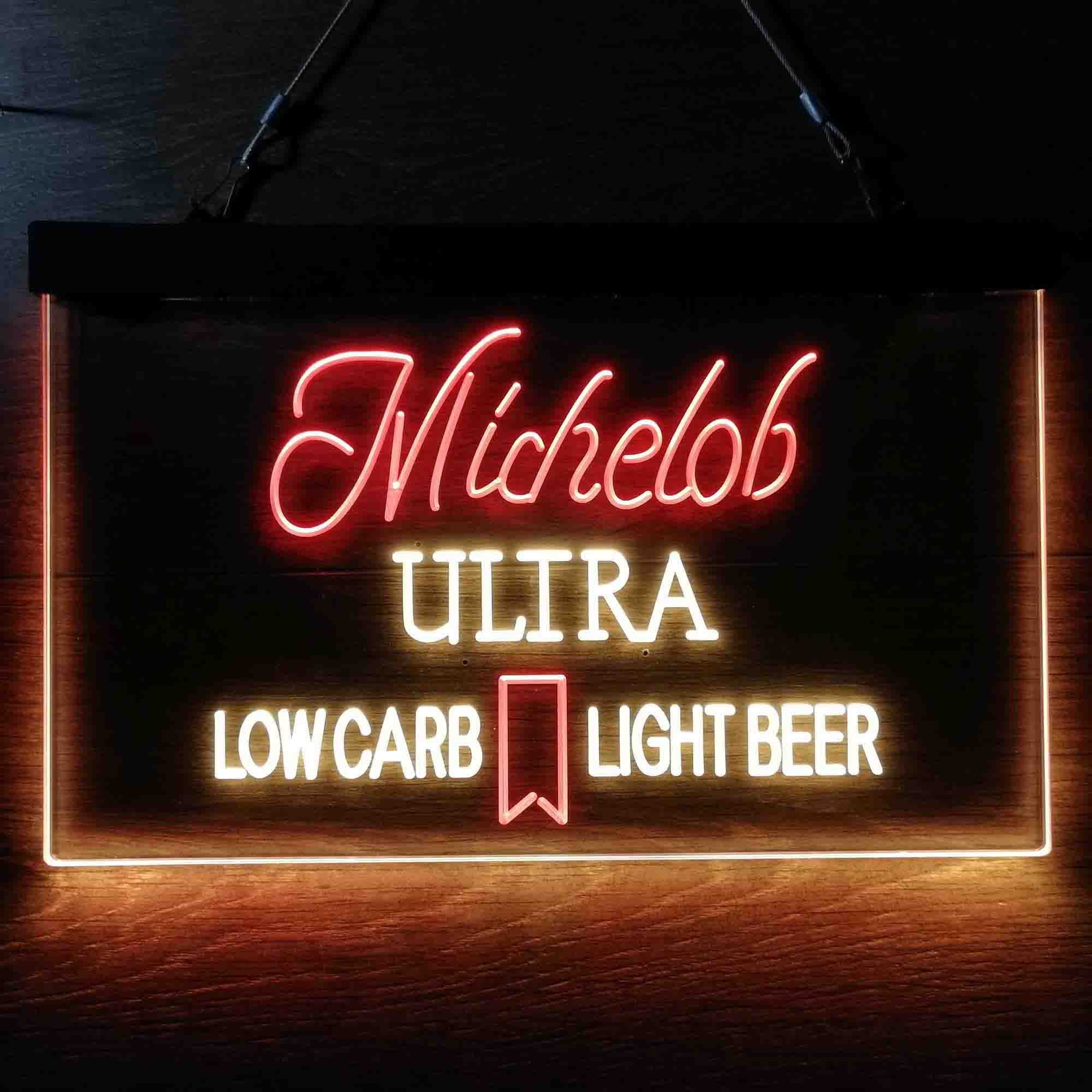 Michelob Ultra Light Low Carb Red Ribbon Neon-Like LED Sign - Image 13