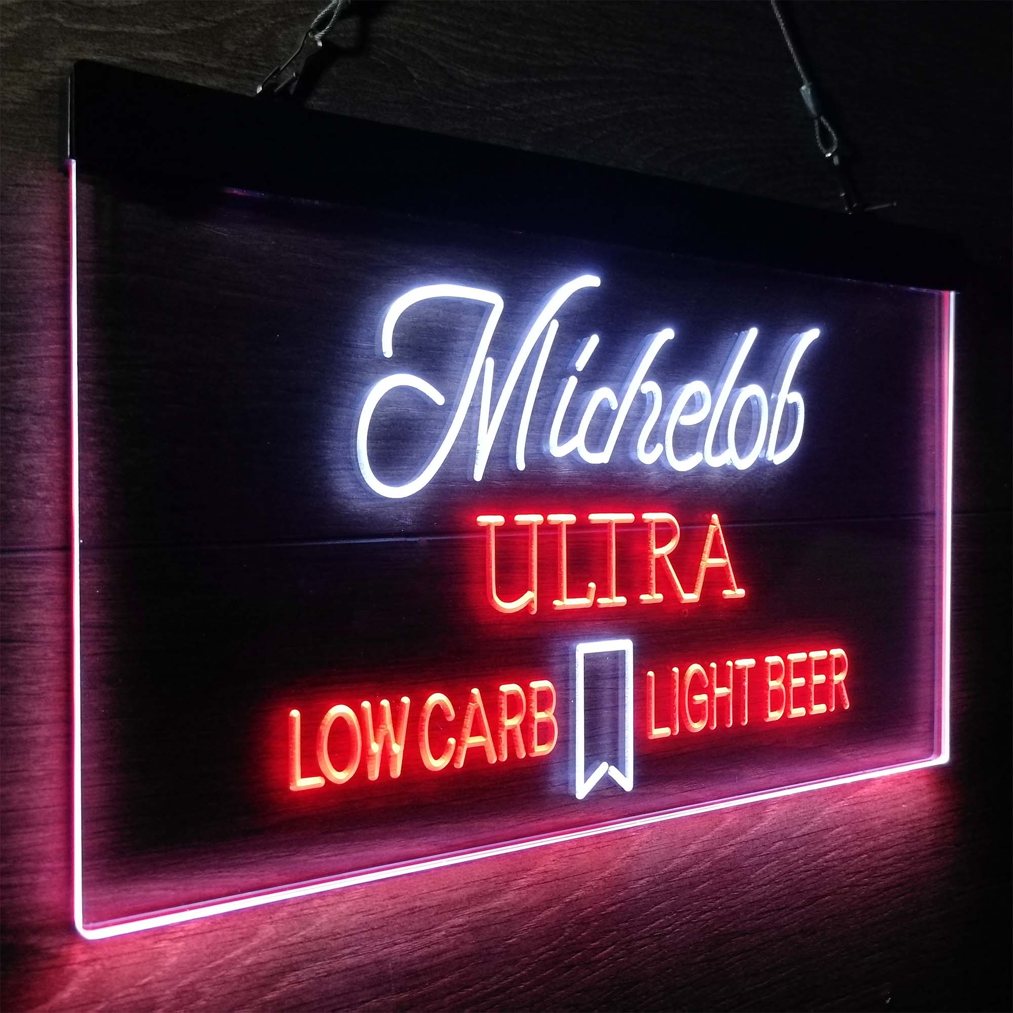 Michelob Ultra Light Low Carb Red Ribbon Neon-Like LED Sign - Image 14