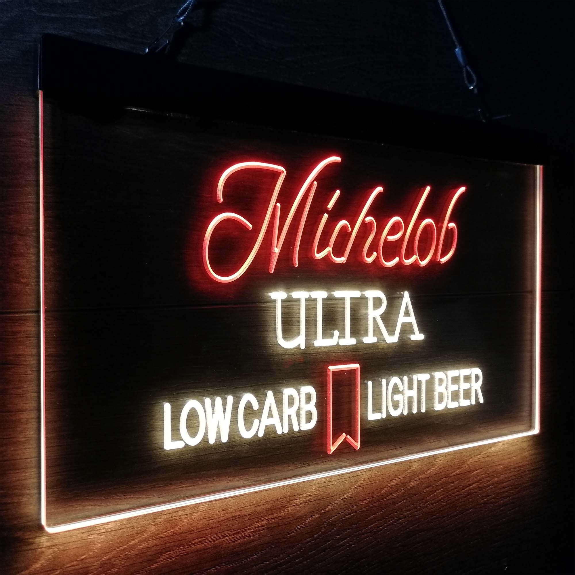 Michelob Ultra Light Low Carb Red Ribbon Neon-Like LED Sign - Image 26