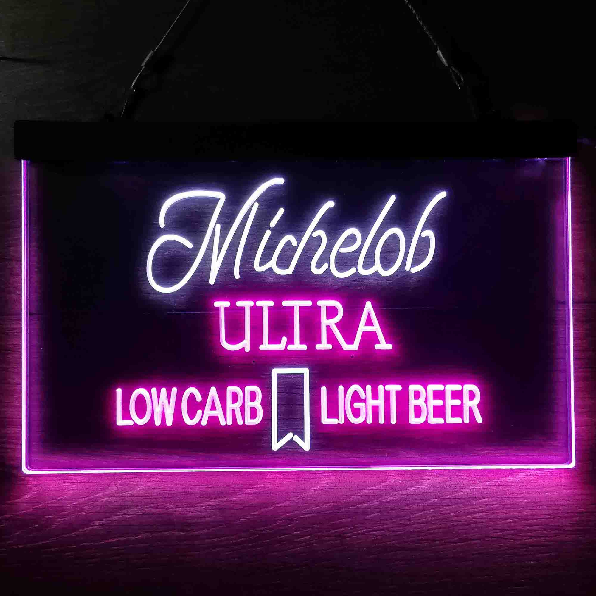Michelob Ultra Light Low Carb Red Ribbon Neon-Like LED Sign - Image 5