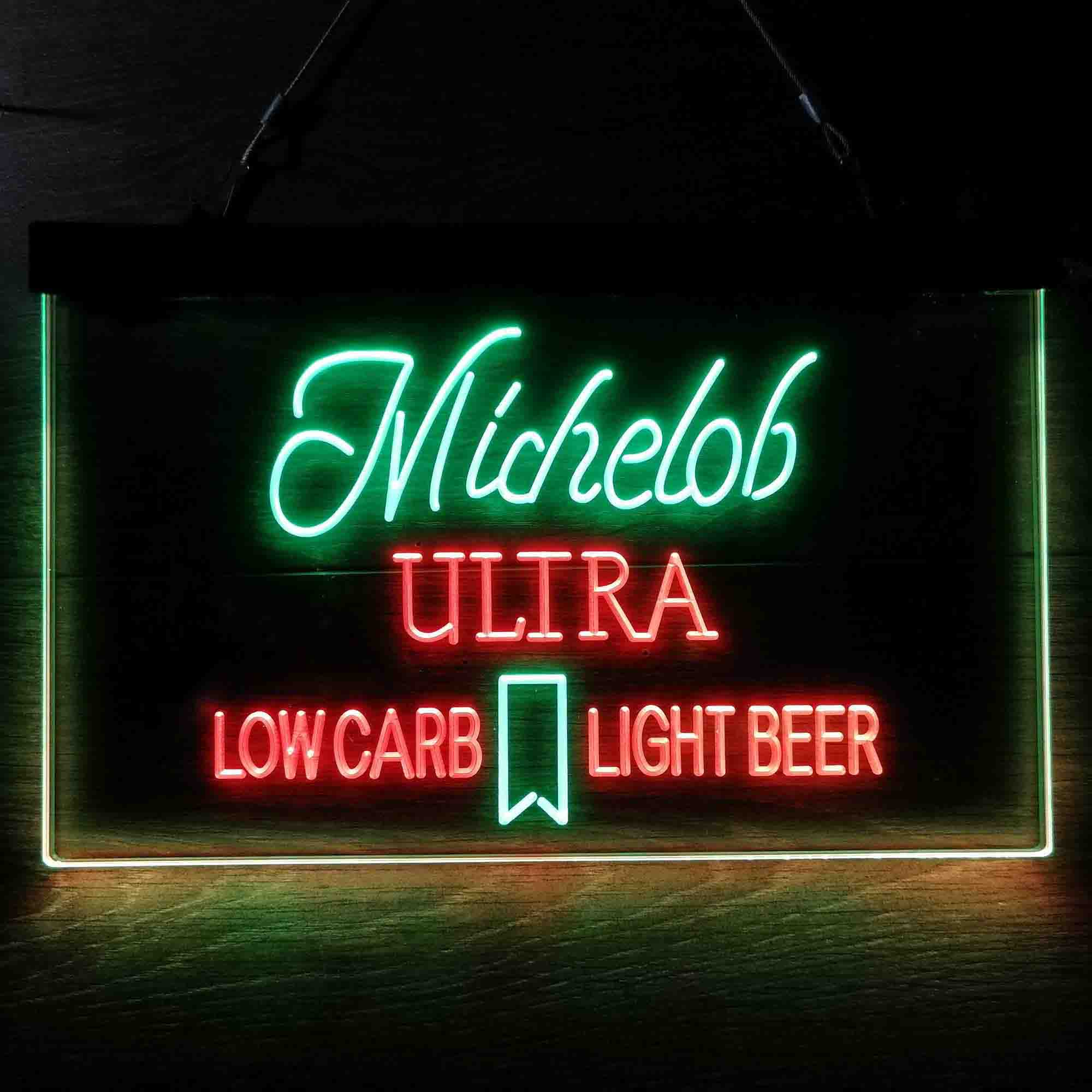 Michelob Ultra Light Low Carb Red Ribbon Neon-Like LED Sign - Image 8