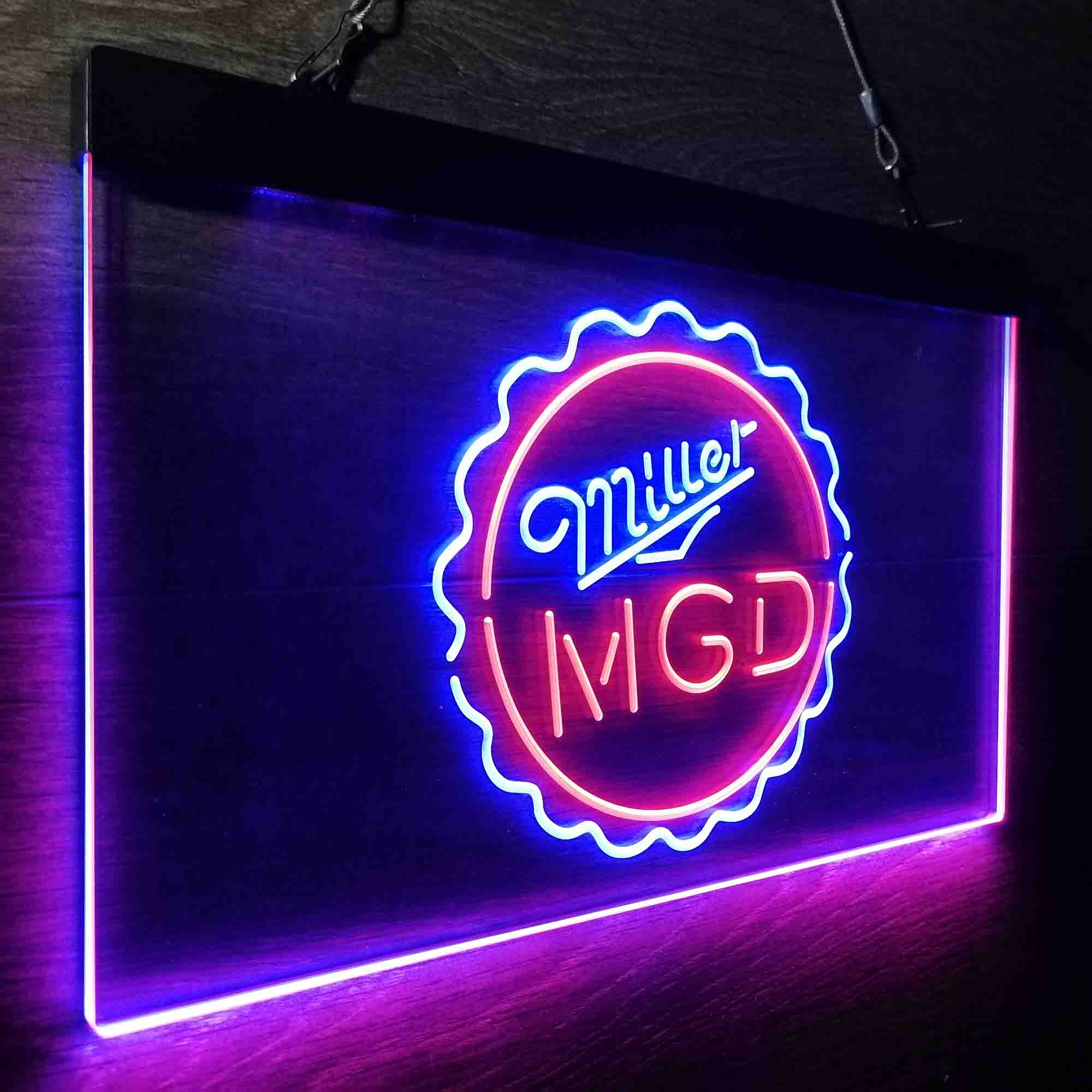Miller Lite Genuine Draft Bottle Cap Neon-Like LED Sign - Image 19