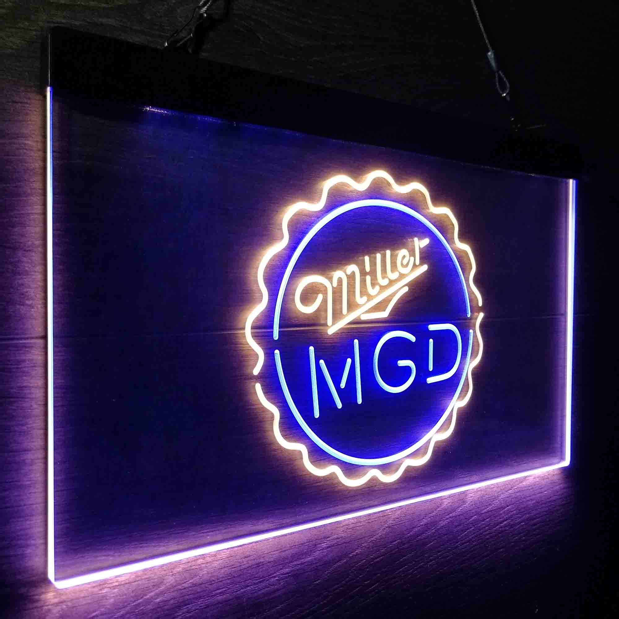 Miller Lite Genuine Draft Bottle Cap Neon-Like LED Sign - Image 24