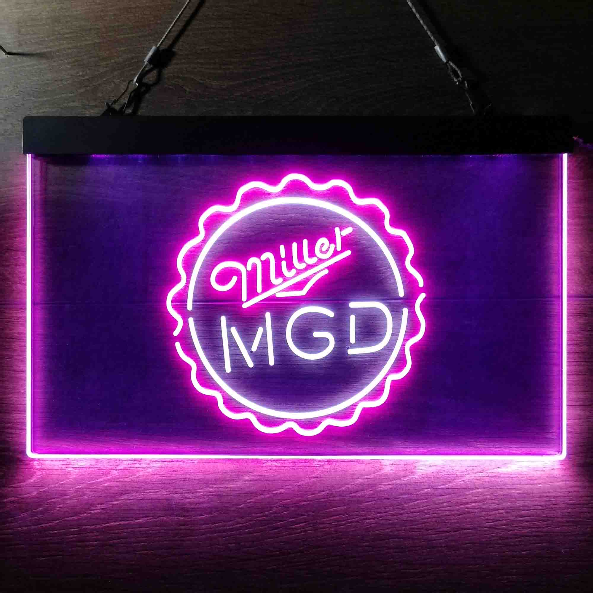 Miller Lite Genuine Draft Bottle Cap Neon-Like LED Sign - Image 4