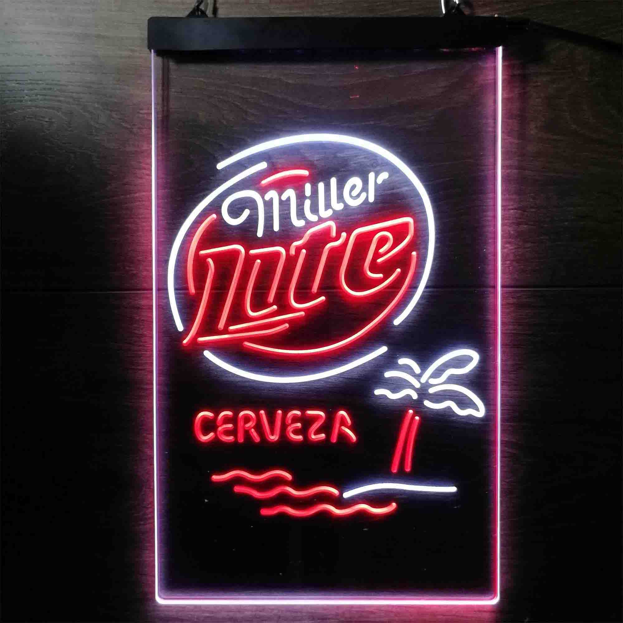 Miller Lite Palm Tree Cerveza Island Neon-Like LED Sign - Image 10